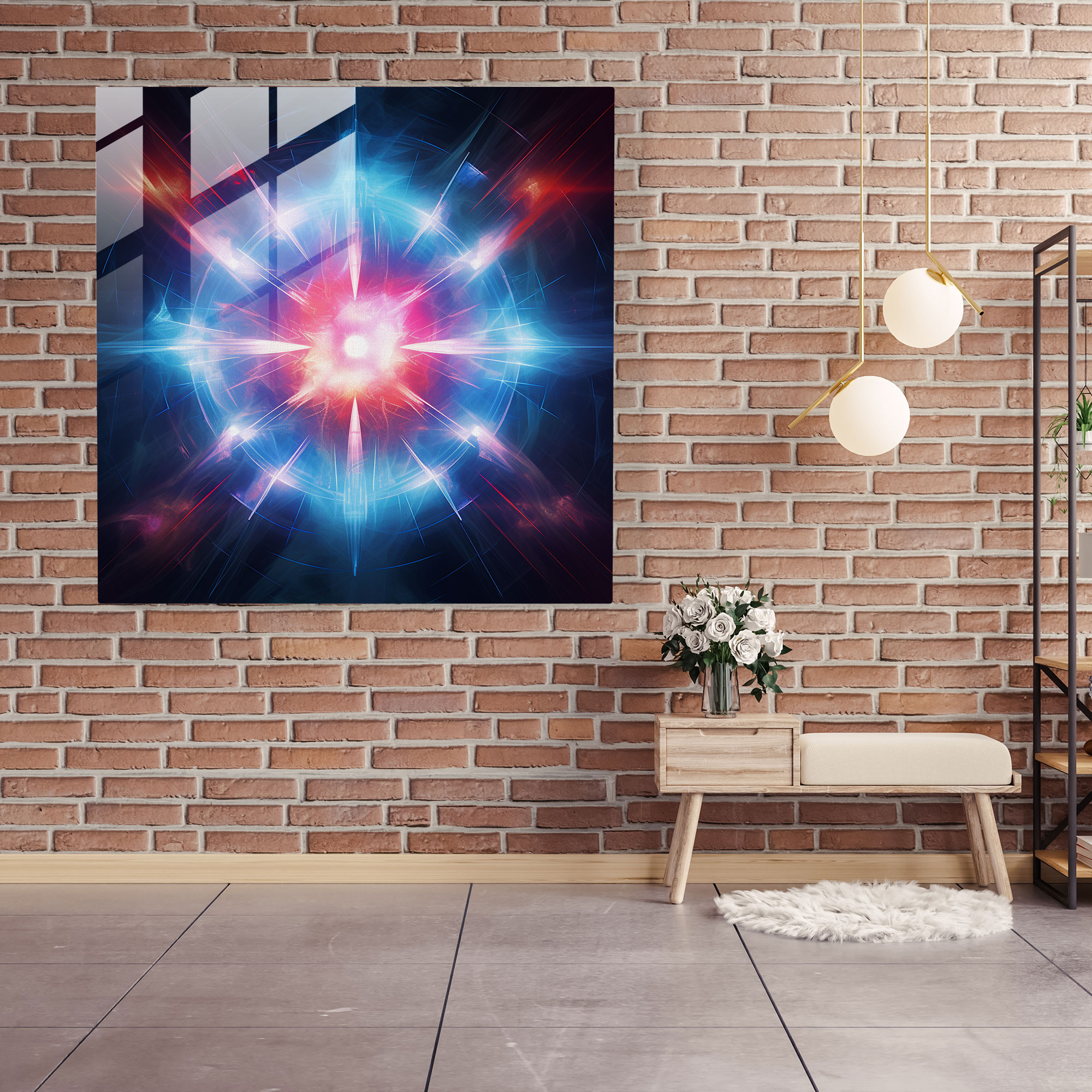 Star Wars Glass Print - Cosmic Force - Star Wars, Modern Art, Force Symbol, Wall Decoration