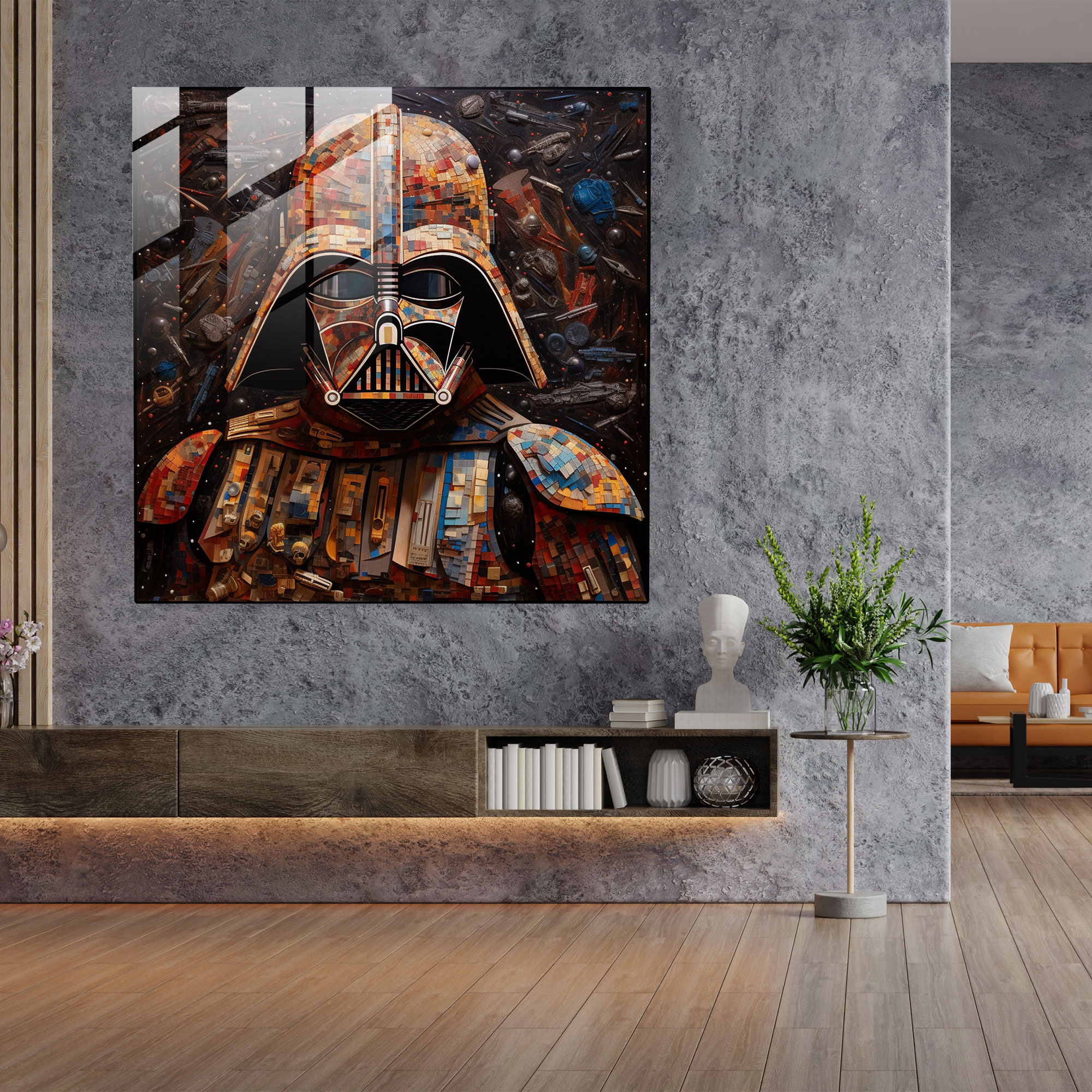 Star Wars Mosaic Glass Print - Star Wars, Glass Wall Art, Modern Art, Wall Decoration