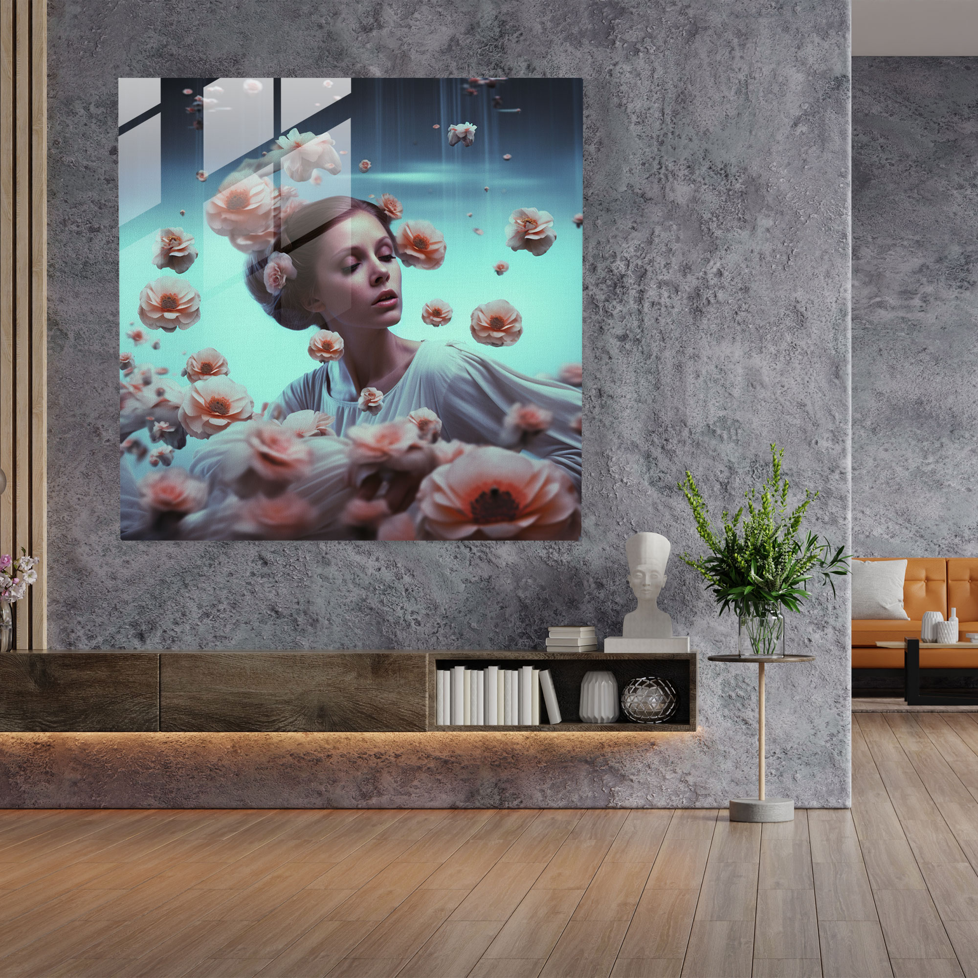 Star Wars Surreal Glass Print - Star Wars, Home Decoration, Surreal, Princess Leia