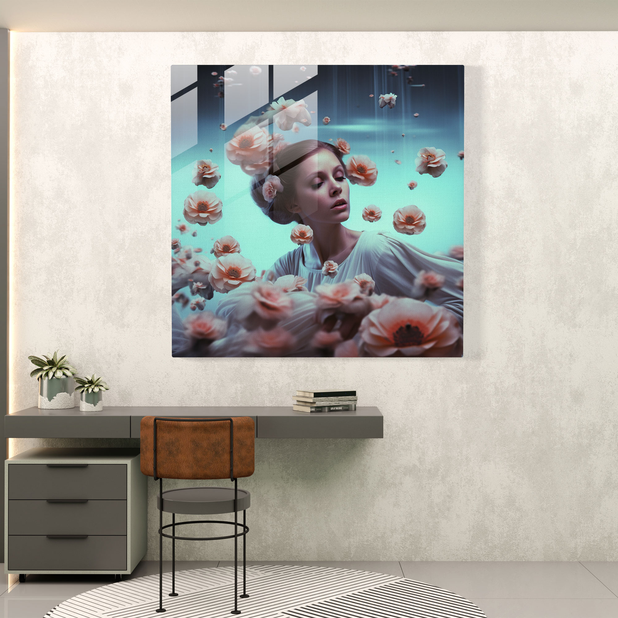 Star Wars Surreal Glass Print - Star Wars, Home Decoration, Surreal, Princess Leia
