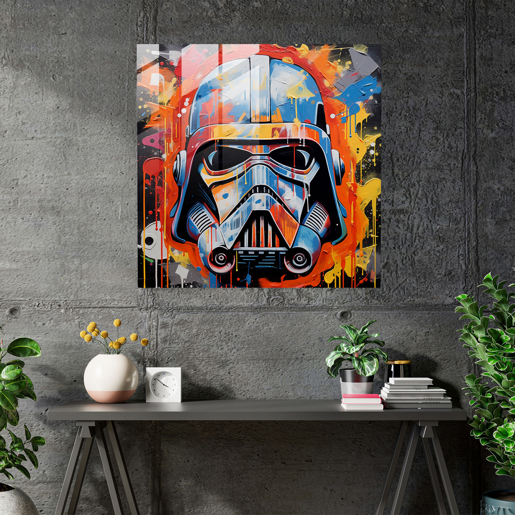 Star Wars Graffiti Glass Print - Star Wars, Star Wars, Glass Art, Abstract Designs