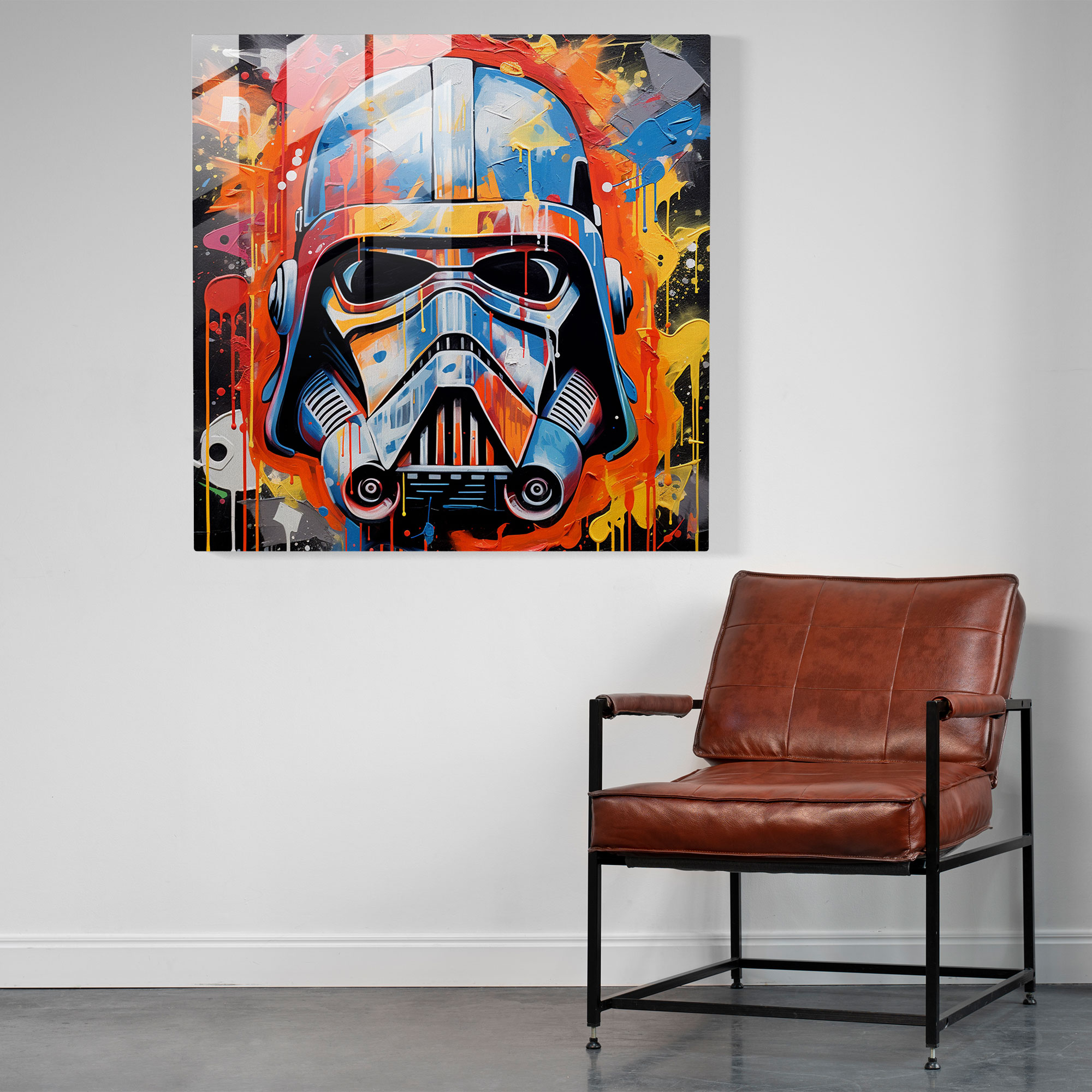 Star Wars Graffiti Glass Print - Star Wars, Star Wars, Glass Art, Abstract Designs