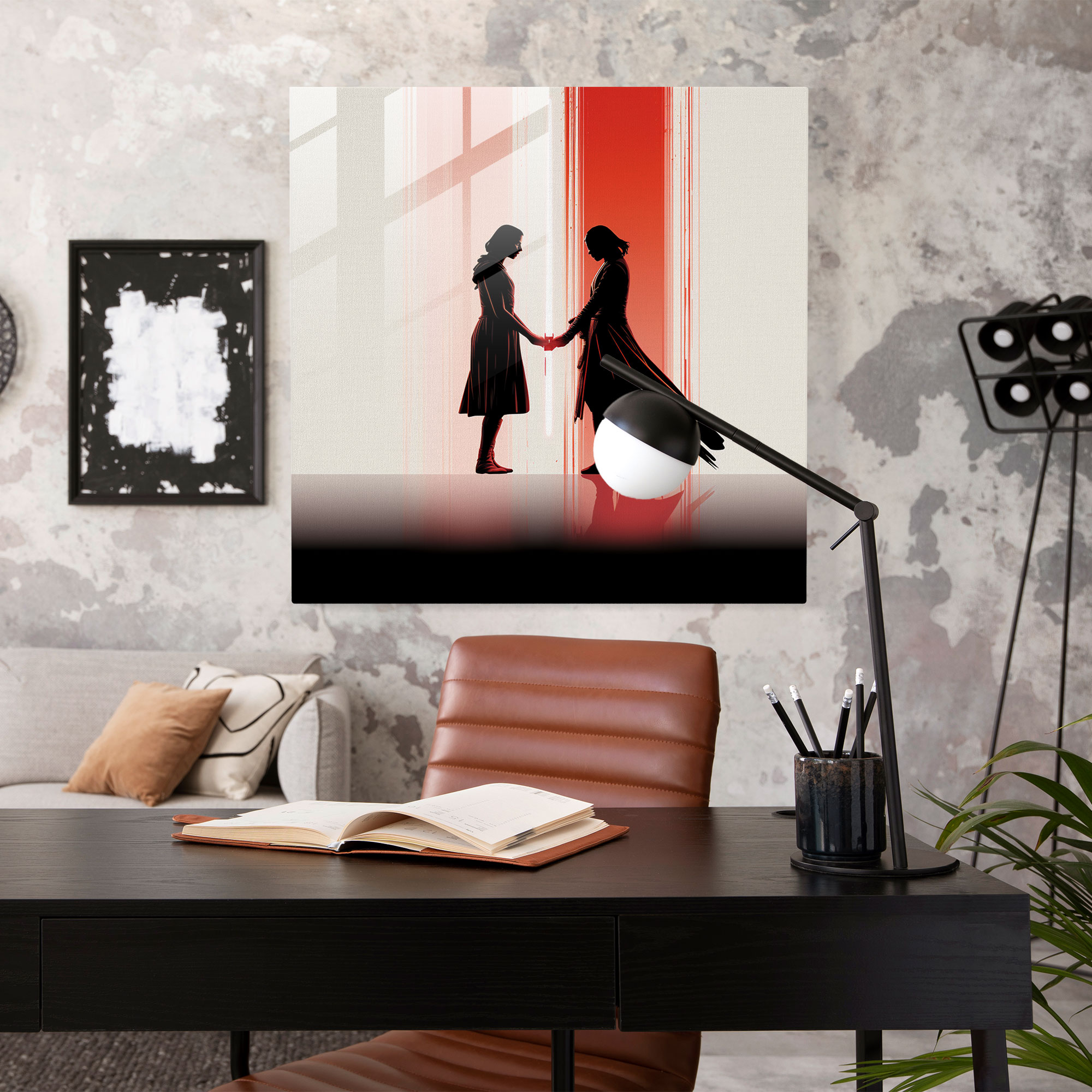 Star Wars Glass Print - Minimalist Art - Star Wars, Home Decoration, Glass Print, Kylo Ren