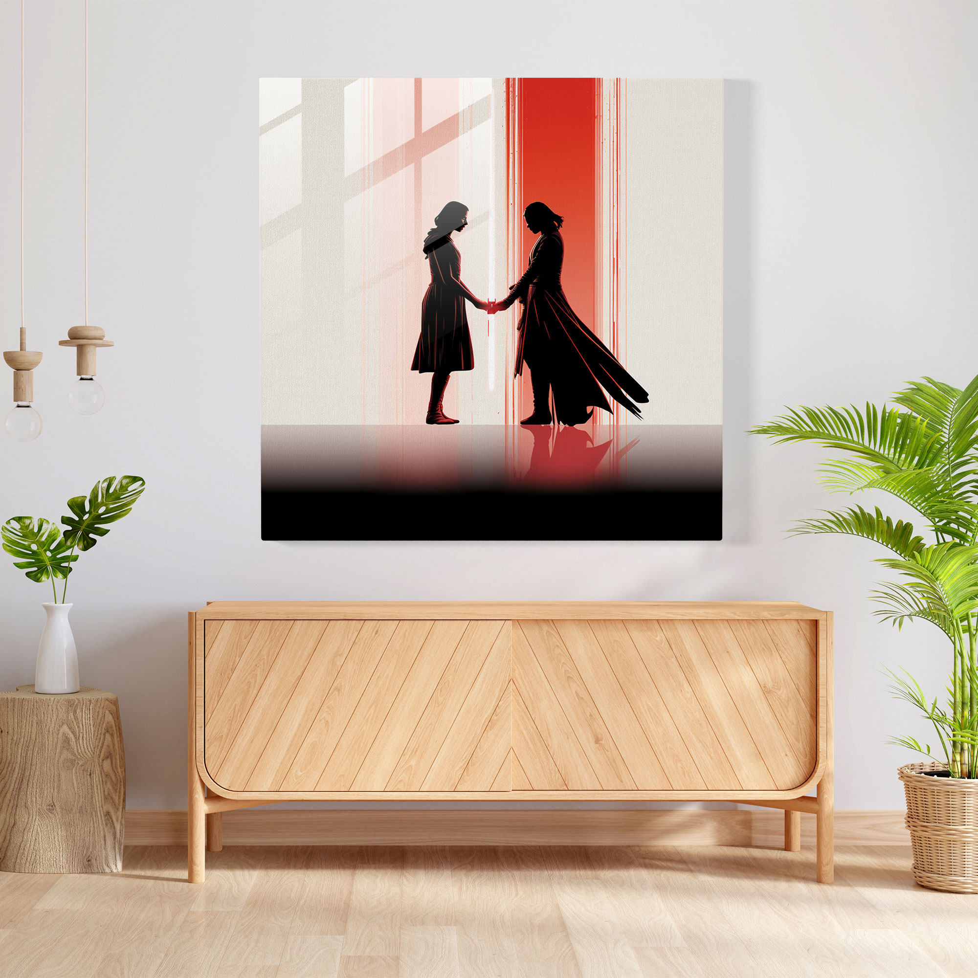 Star Wars Glass Print - Minimalist Art - Star Wars, Home Decoration, Glass Print, Kylo Ren