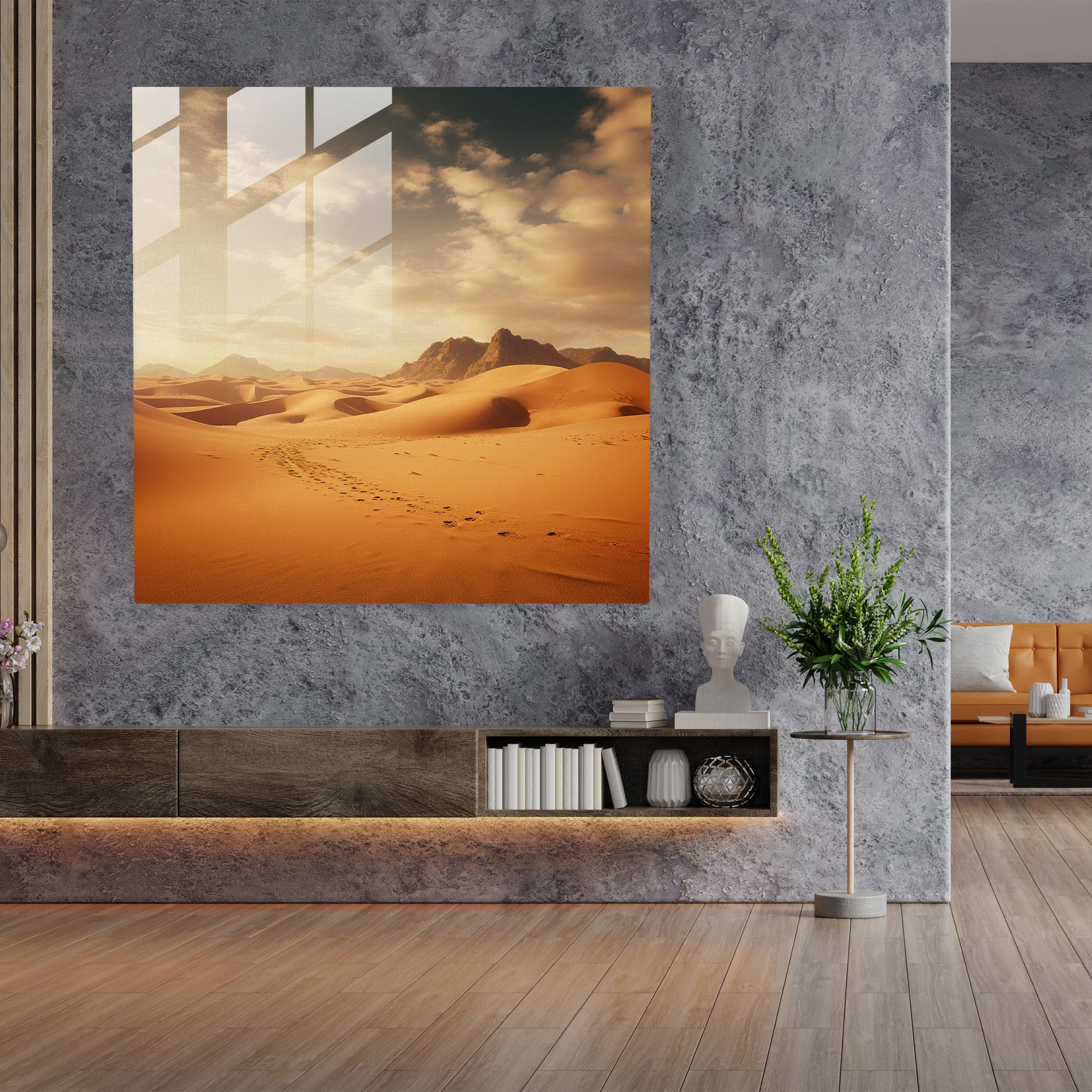 Tattooine Desert Landscape Glass Print - Star Wars, Warm Tones, Glass Wall Art, Glass Print