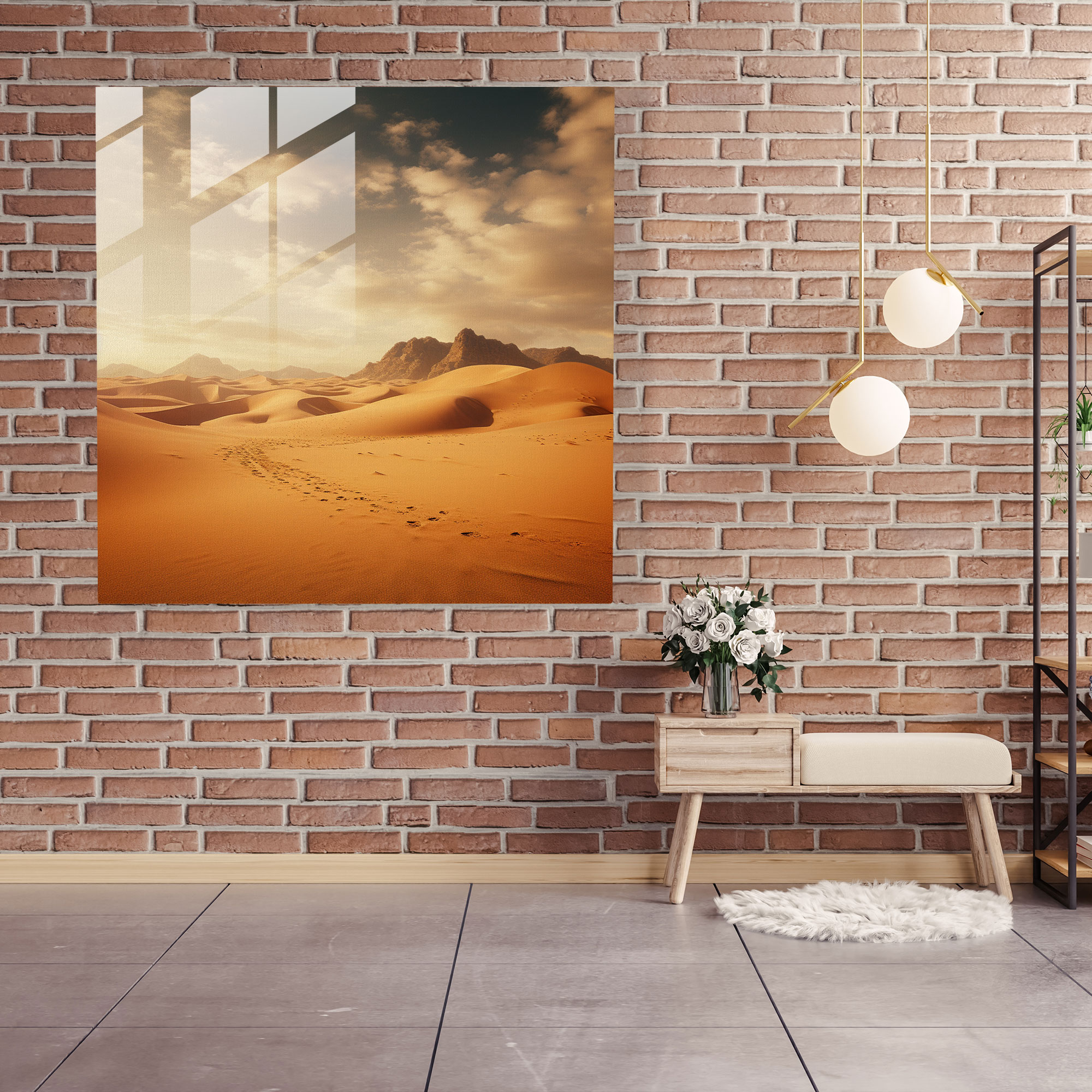 Tattooine Desert Landscape Glass Print - Star Wars, Warm Tones, Glass Wall Art, Glass Print