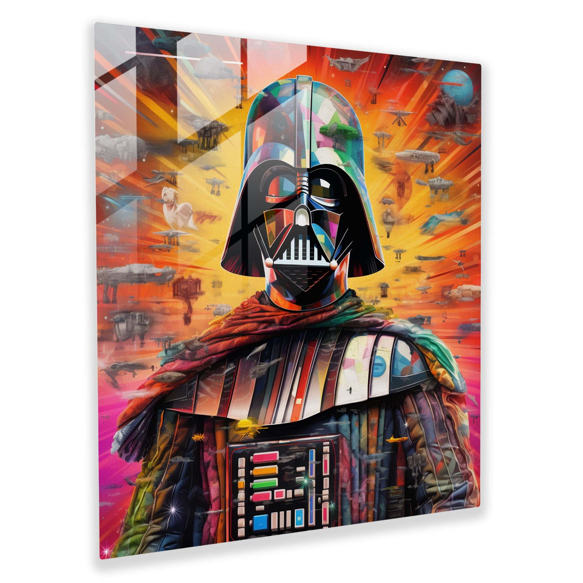 Star Wars Quotes Collage Glass Print - Star Wars, Star Wars, Modern Art, Glass Print