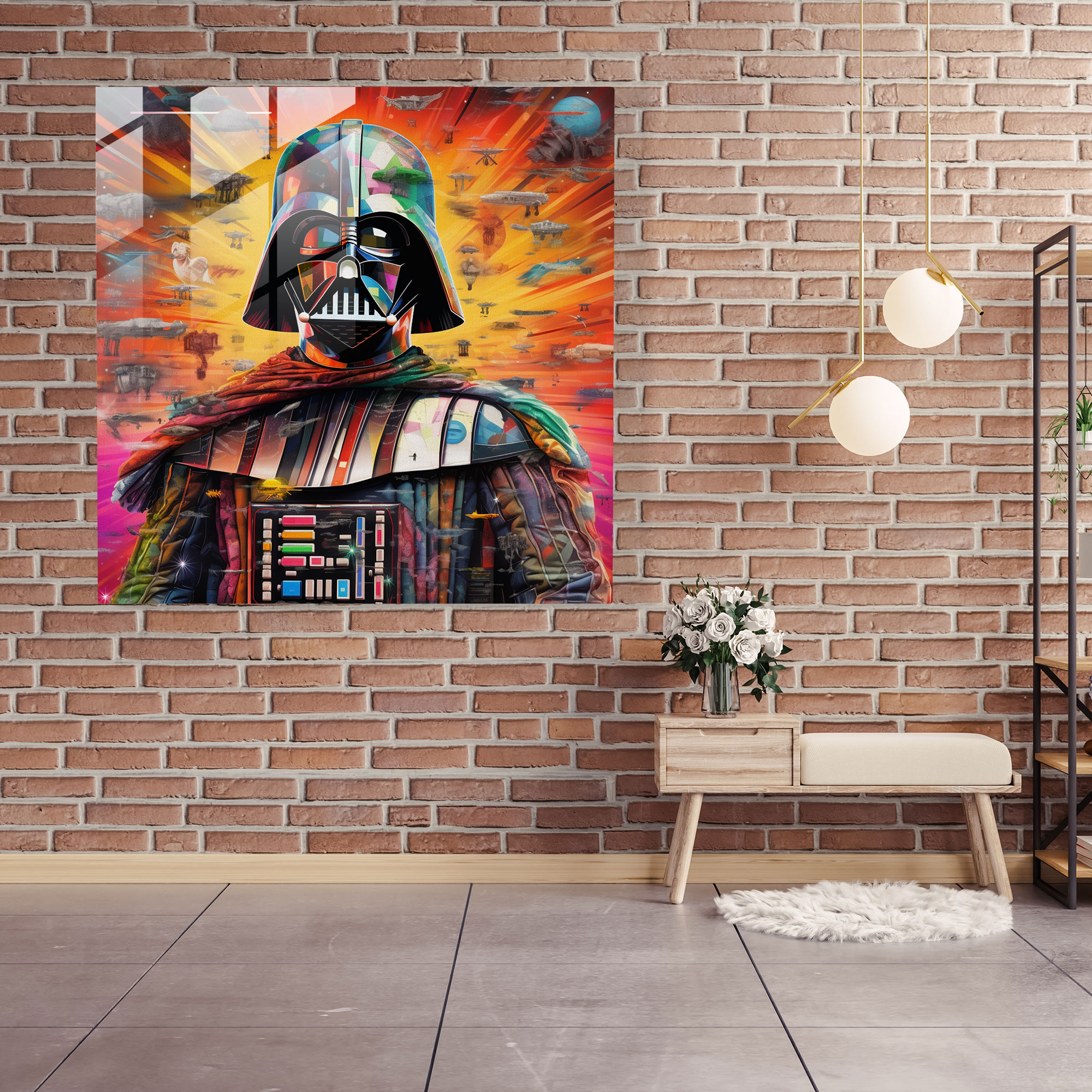 Star Wars Quotes Collage Glass Print - Star Wars, Star Wars, Modern Art, Glass Print