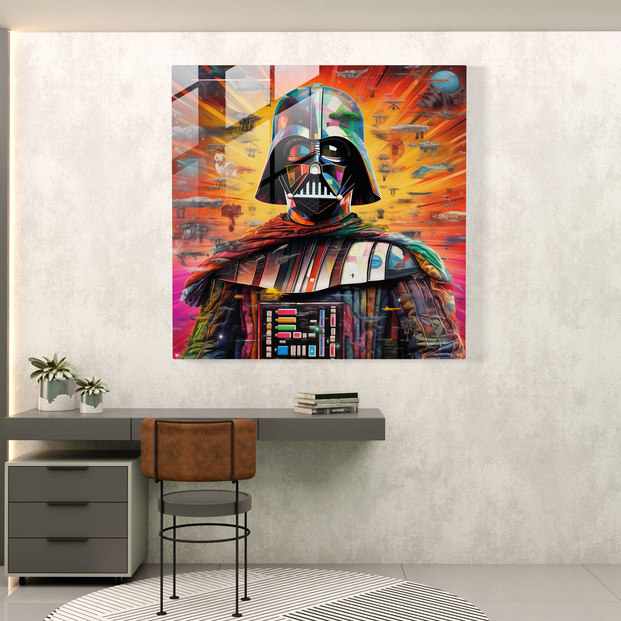 Star Wars Quotes Collage Glass Print - Star Wars, Star Wars, Modern Art, Glass Print