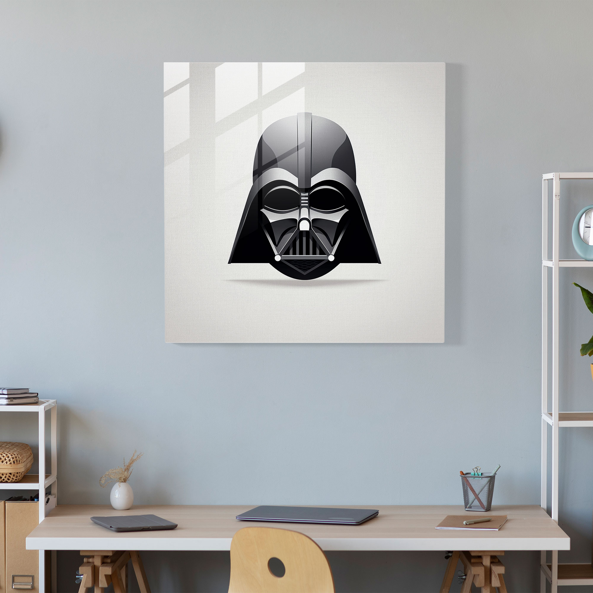 Star Wars Darth Vader Helmet Glass Print - Star Wars, Home Decoration, Star Wars, Darth Vader
