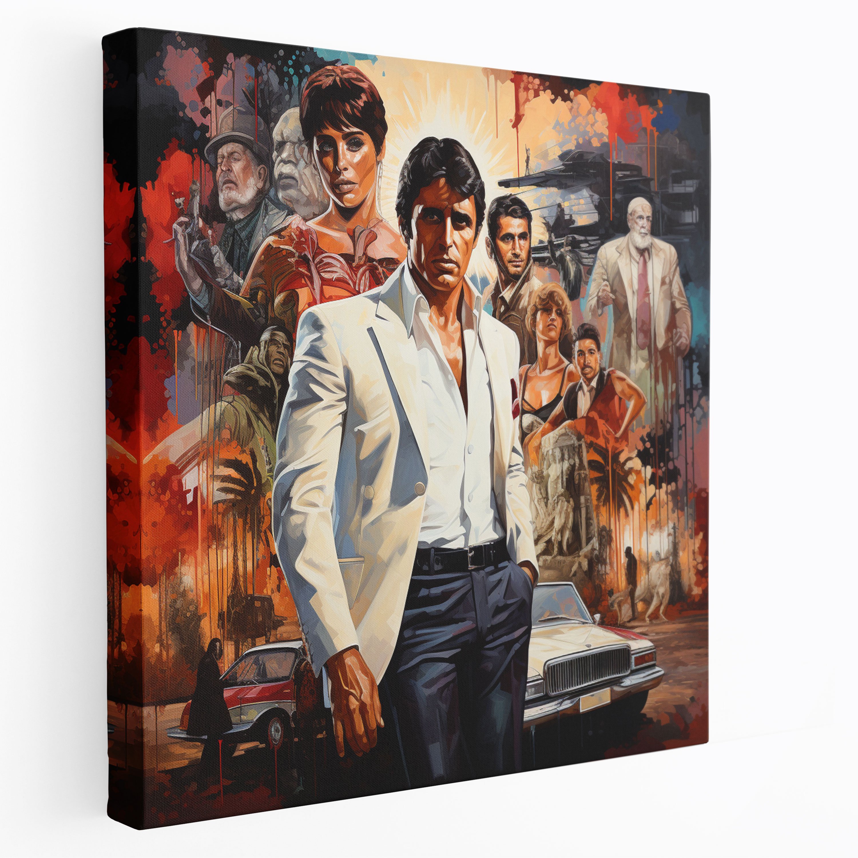 Scarface Canvas Print - Scarface, Pop Art, Scenes From Movie, Canvas