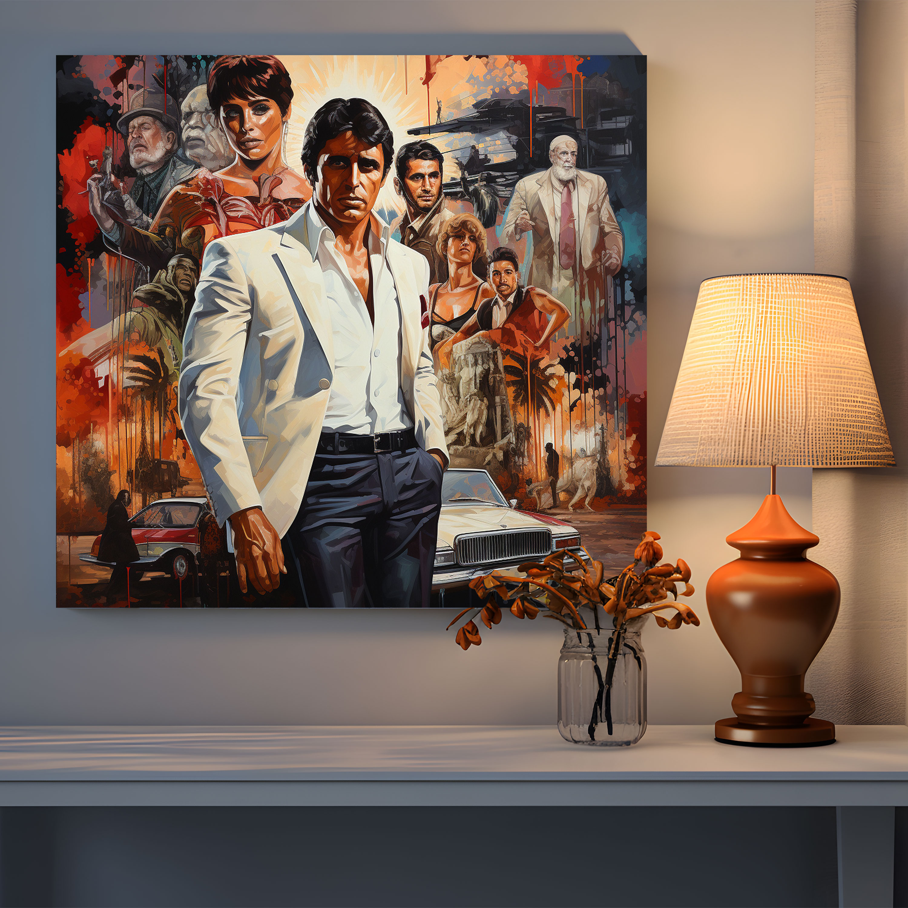 Scarface Canvas Print - Scarface, Pop Art, Scenes From Movie, Canvas