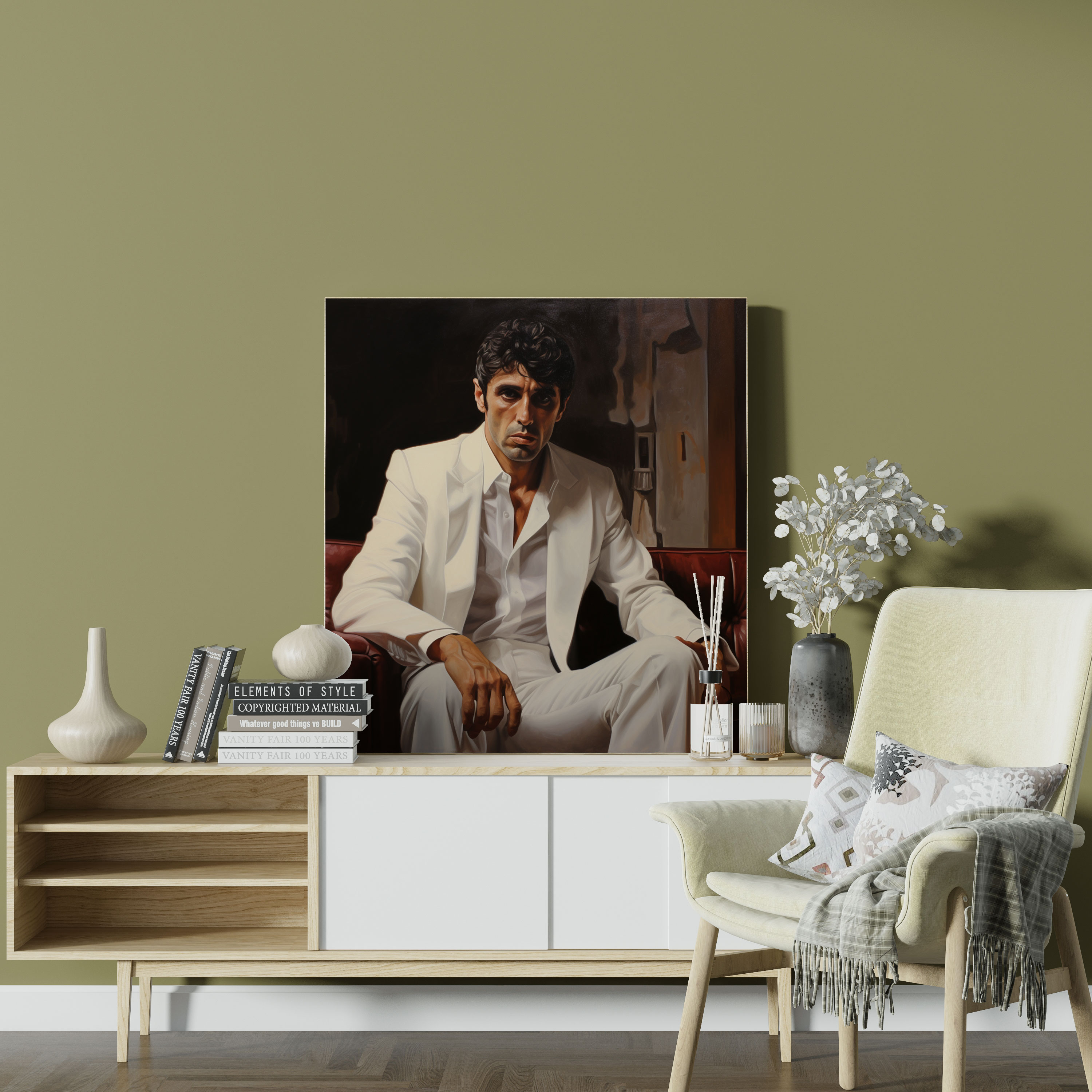 Scarface İfadesi ile Kanvas Tablo - Yoğun İfade Scarface