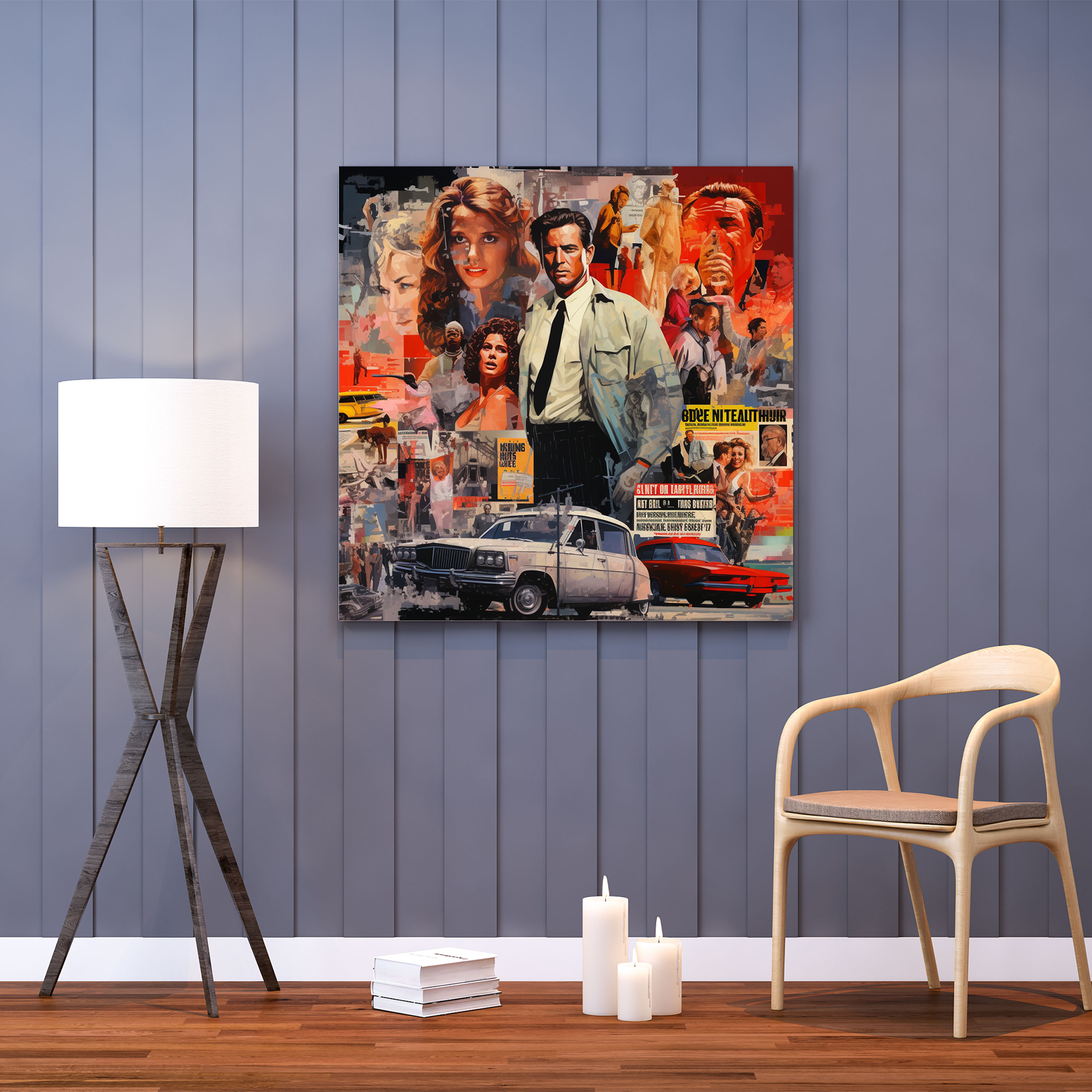 Scarface Desenli Duvar Dekorasyonu - Kolaj Sanatı Duvar Dekorasyonu Filmdeki Alıntılar