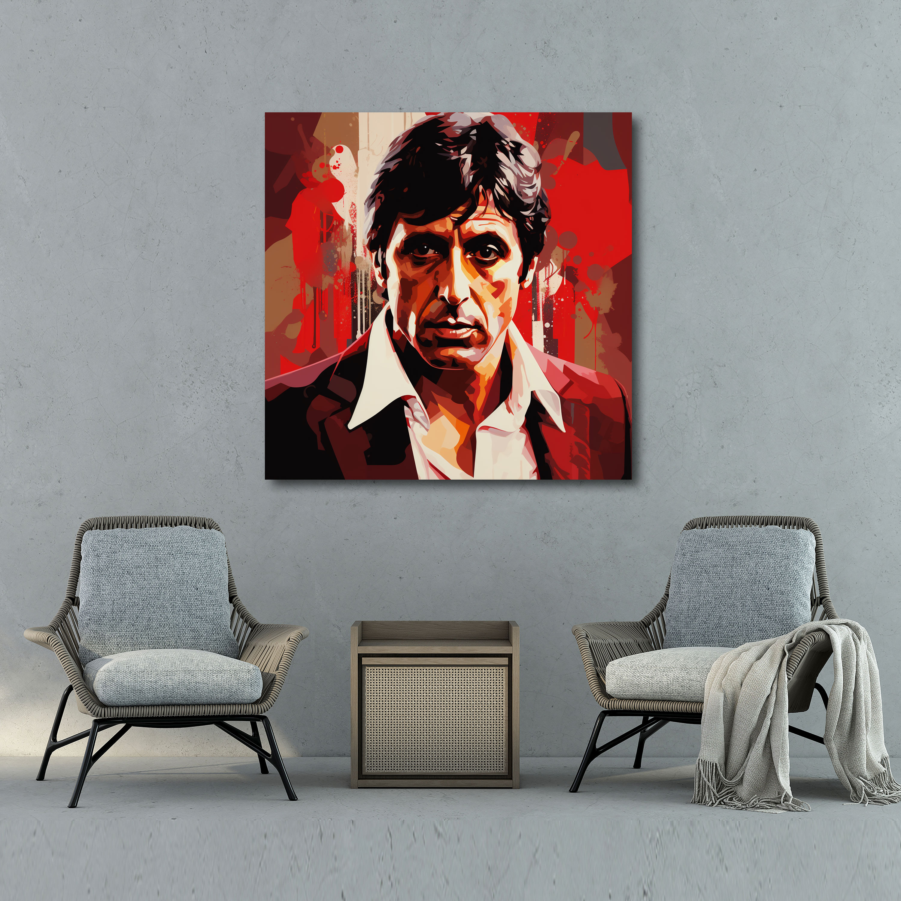 Scarface Wall Decoration - Scarface, Wall Decoration, Canvas Print, Tony Montana