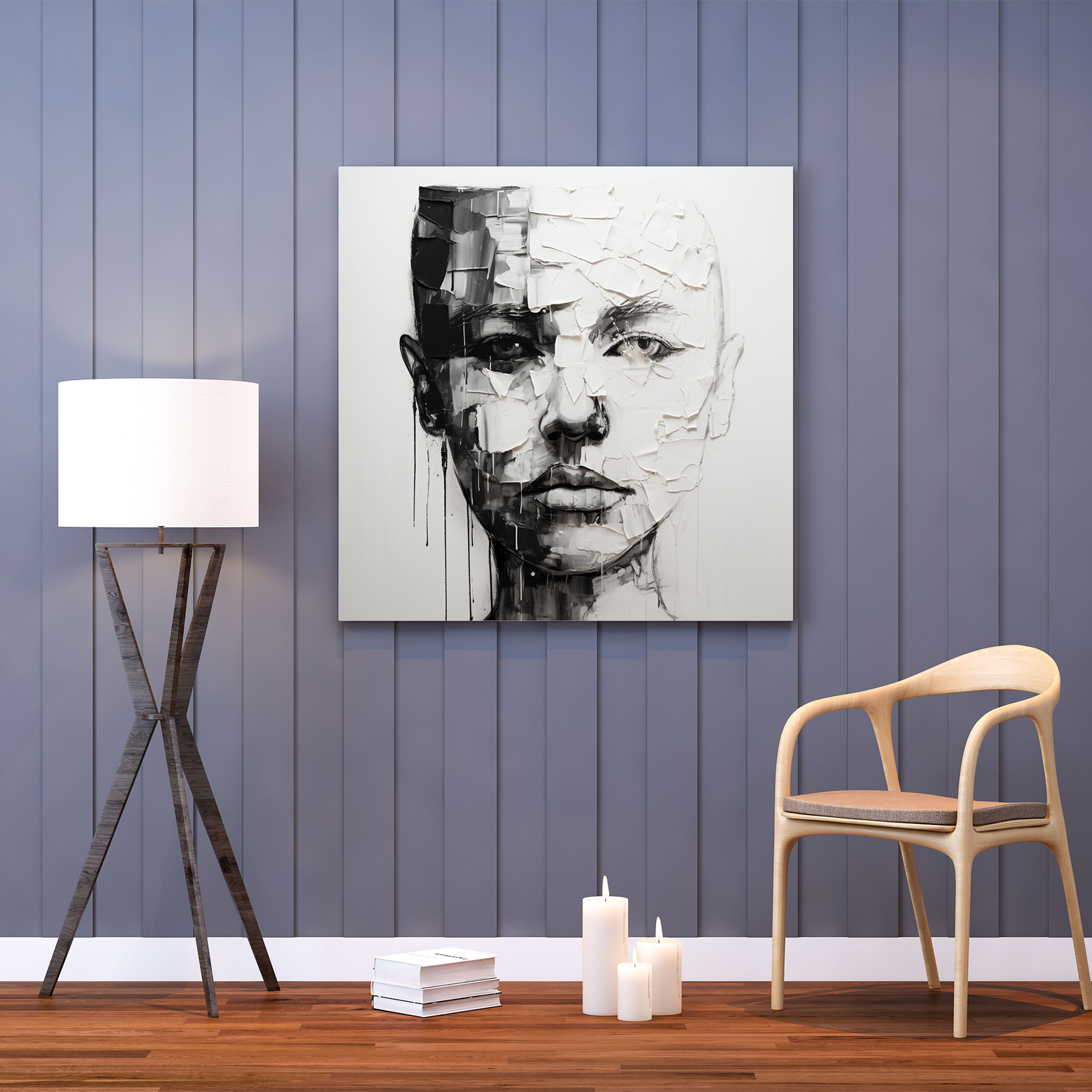 Scarface Canvas Print - Scarface, Black And White, Understated Elegance, Minimalist Artwork