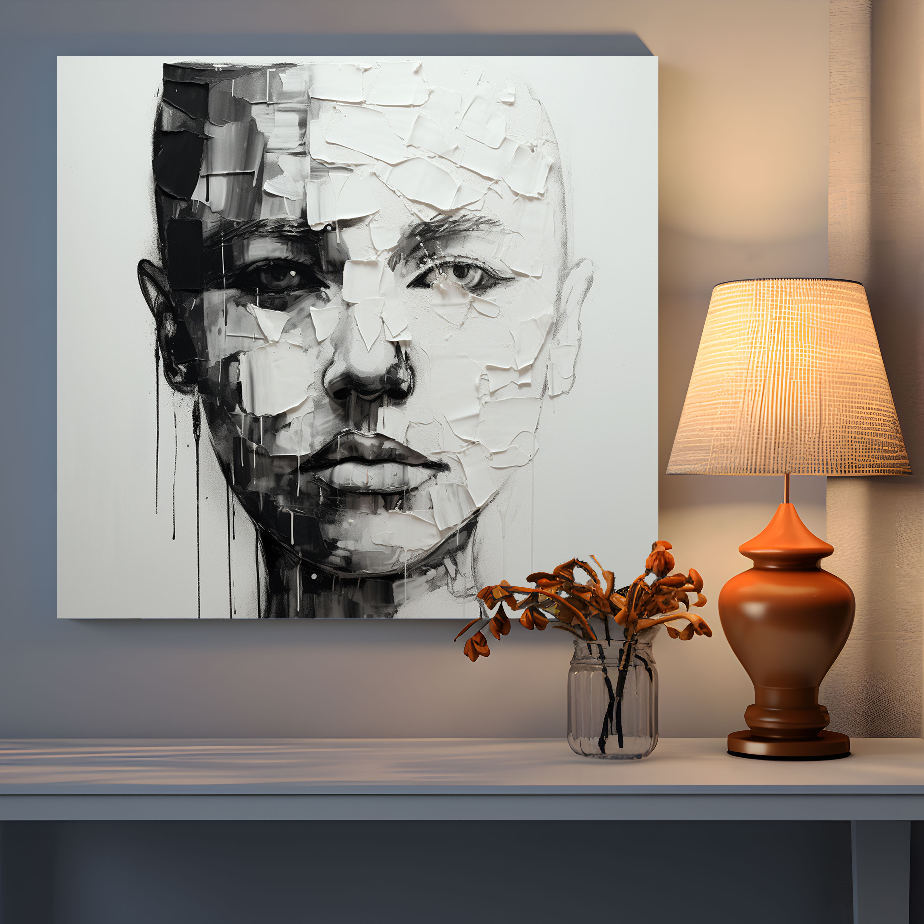 Scarface Canvas Print - Scarface, Black And White, Understated Elegance, Minimalist Artwork