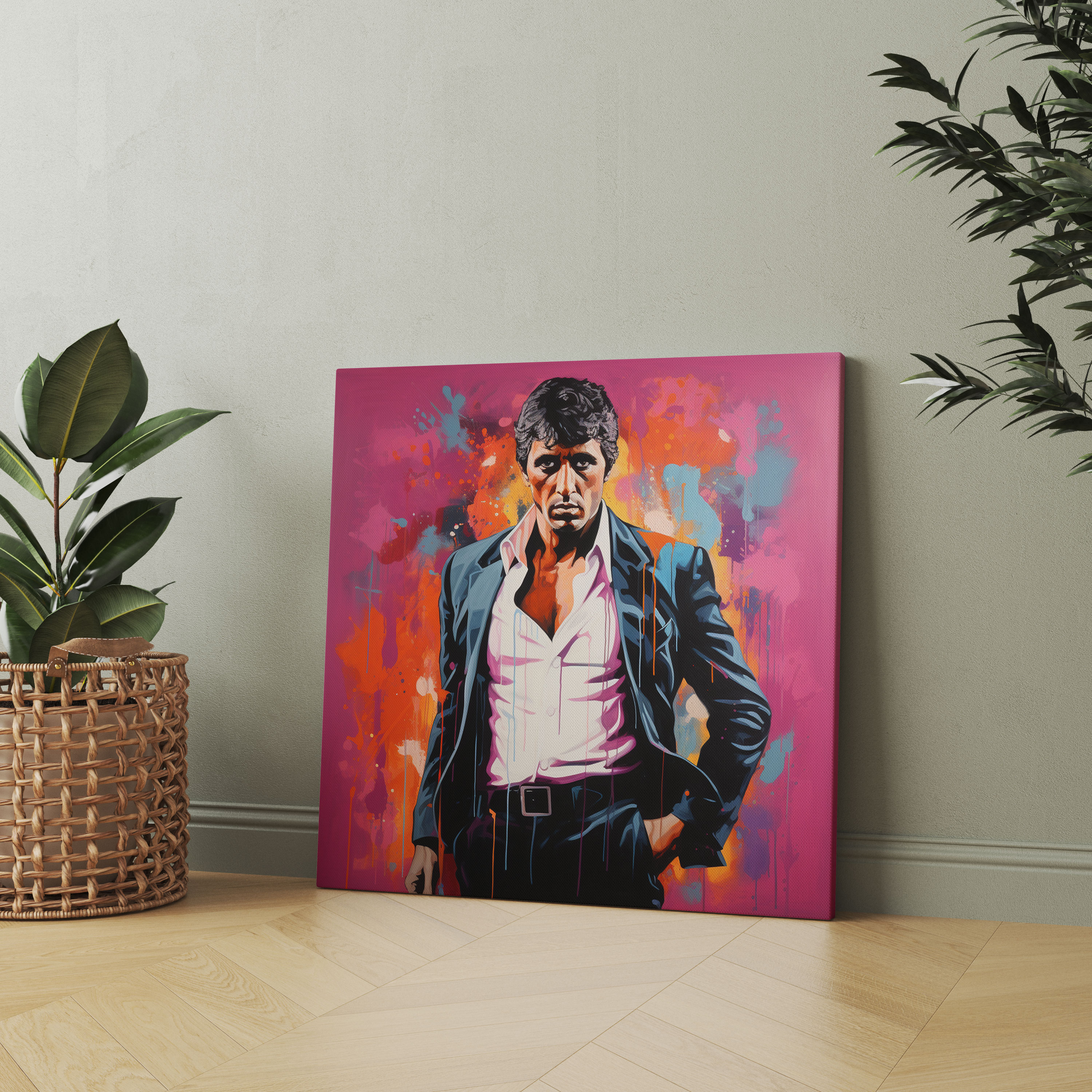Scarface Canvas Print - Scarface, Wall Art, Vibrant Colors, Canvas Print