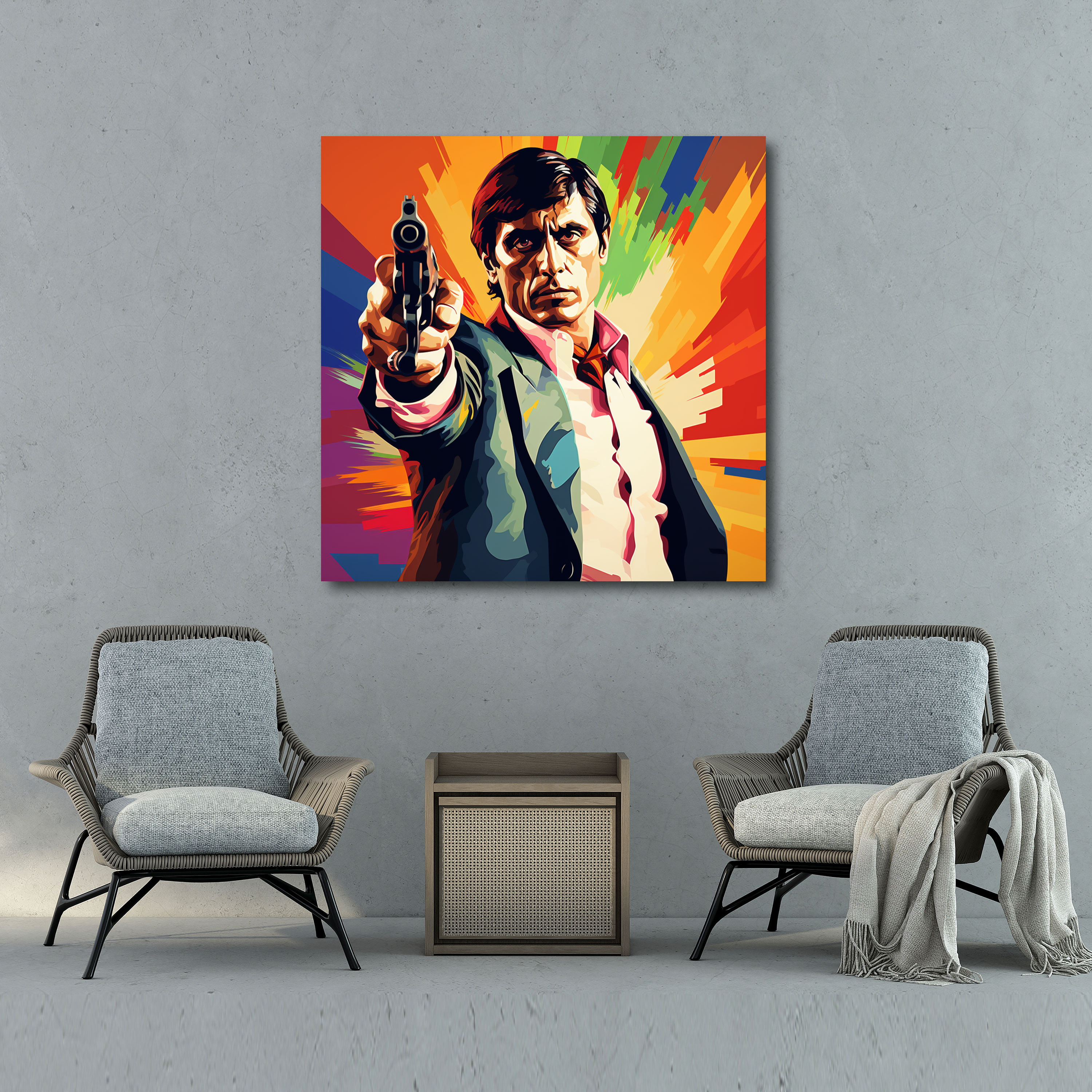 Scarface Wall Art - Scarface, Pop Art, Canvas Print, Scarface