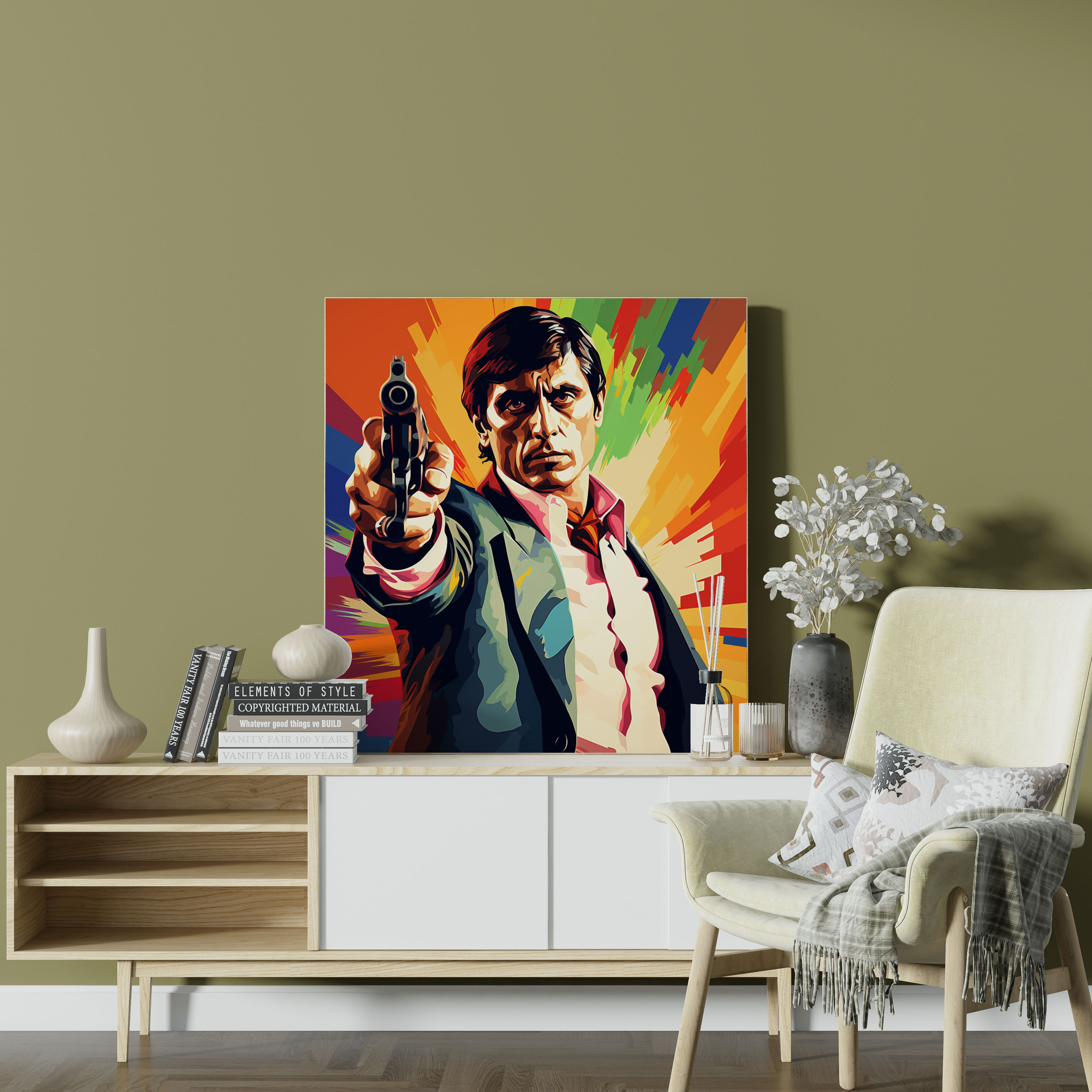 Scarface Wall Art - Scarface, Pop Art, Canvas Print, Scarface