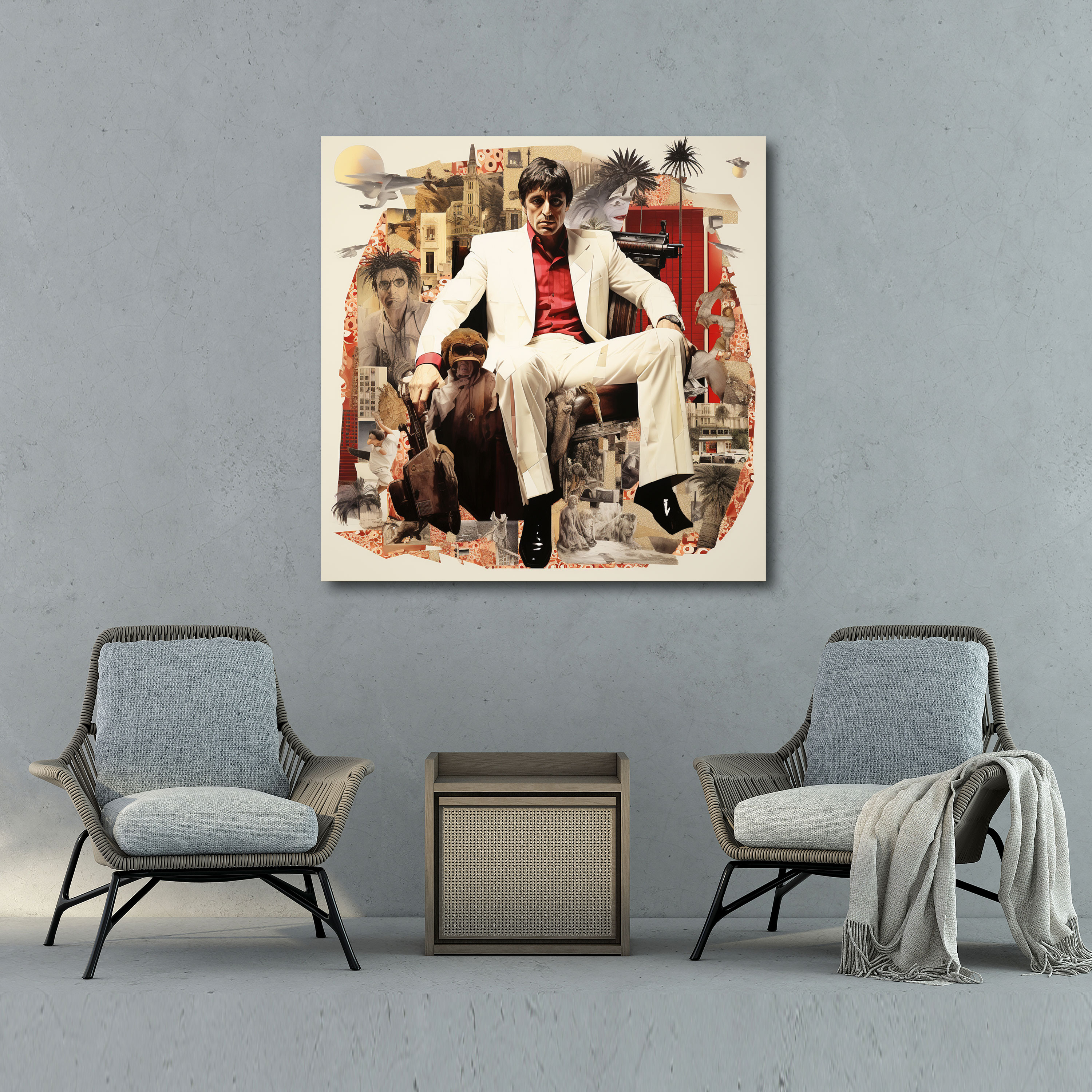 Scarface Canvas Print - Scarface, Visually Striking, Scarface, Wall Art