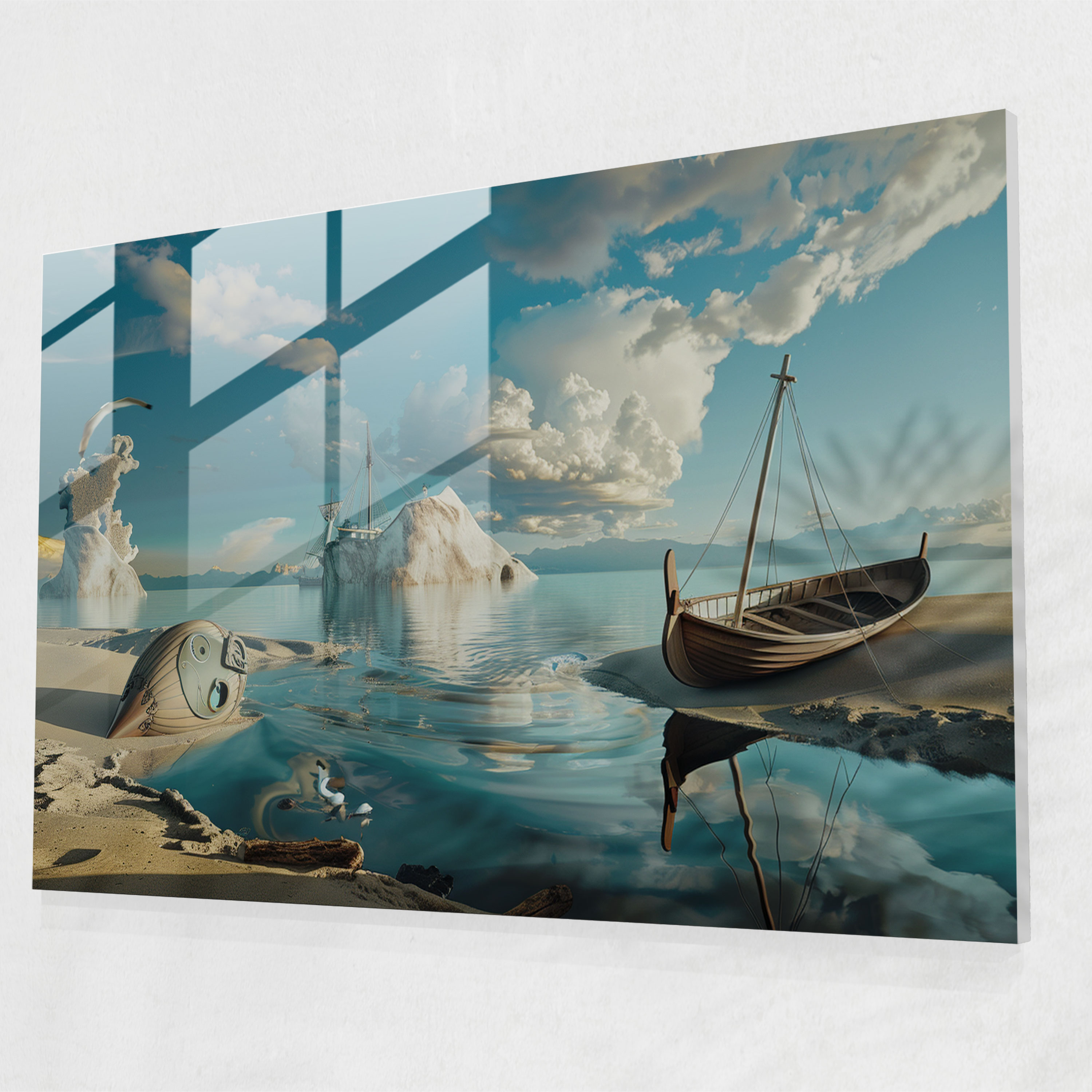 The Persistence Of Memory Glass Print - Salvador Dali, Surrealism, Modern Art, Salvador Dali
