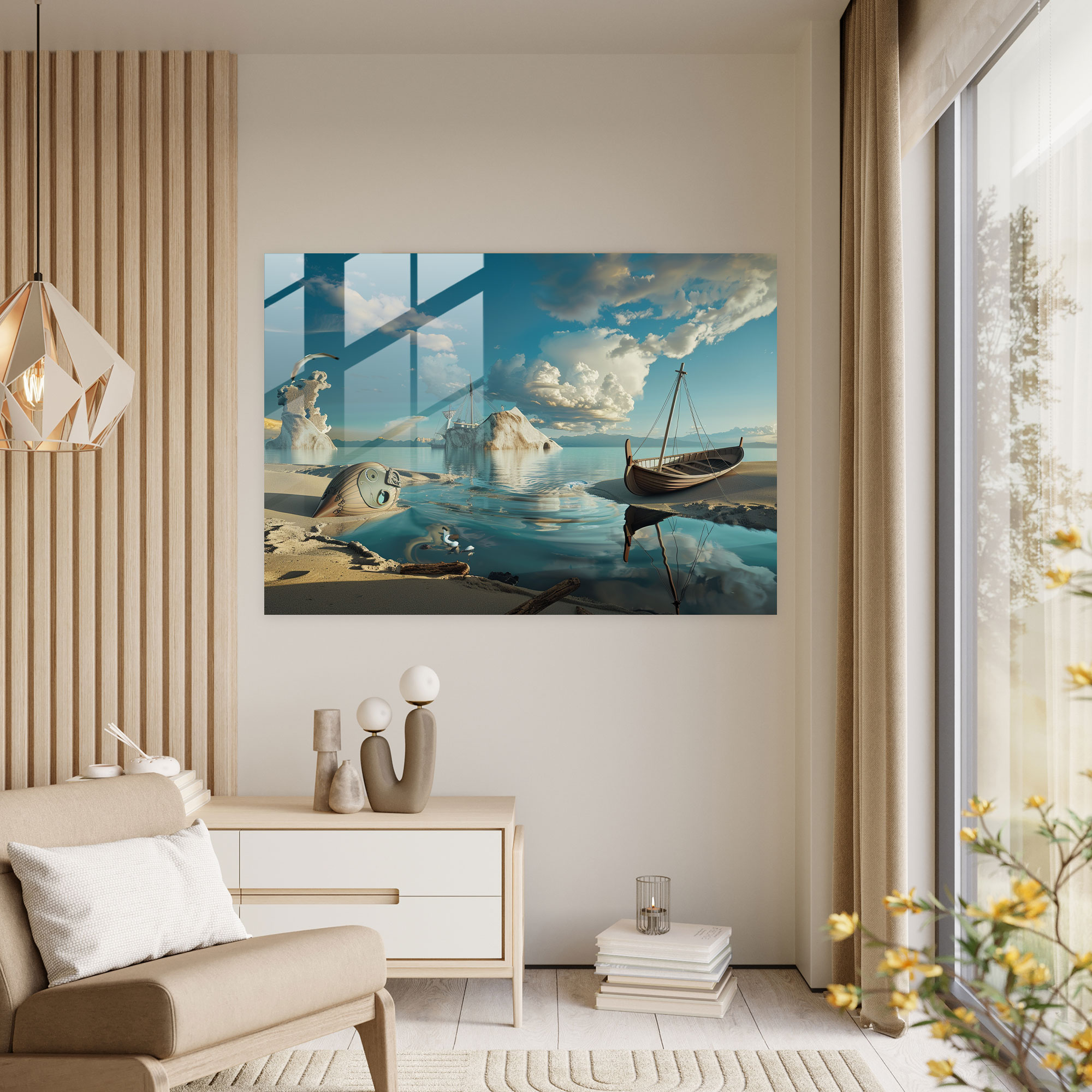 The Persistence Of Memory Glass Print - Salvador Dali, Surrealism, Modern Art, Salvador Dali