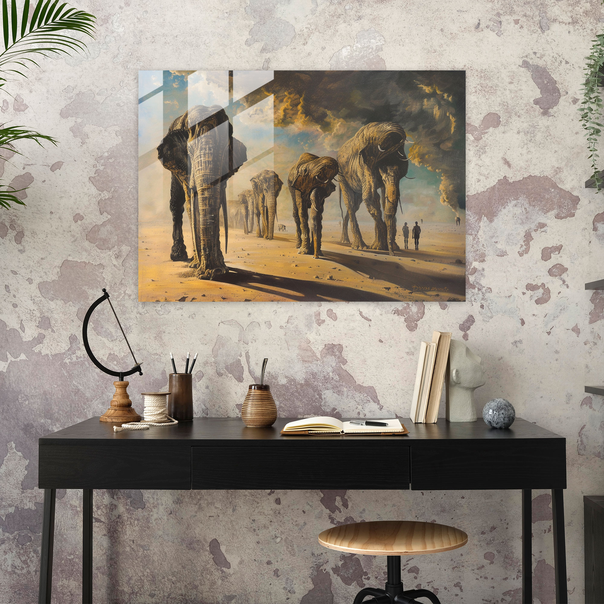 The Elephants Glass Wall Art - Salvador Dali, Glass Wall Art, Surrealism, Salvador Dali