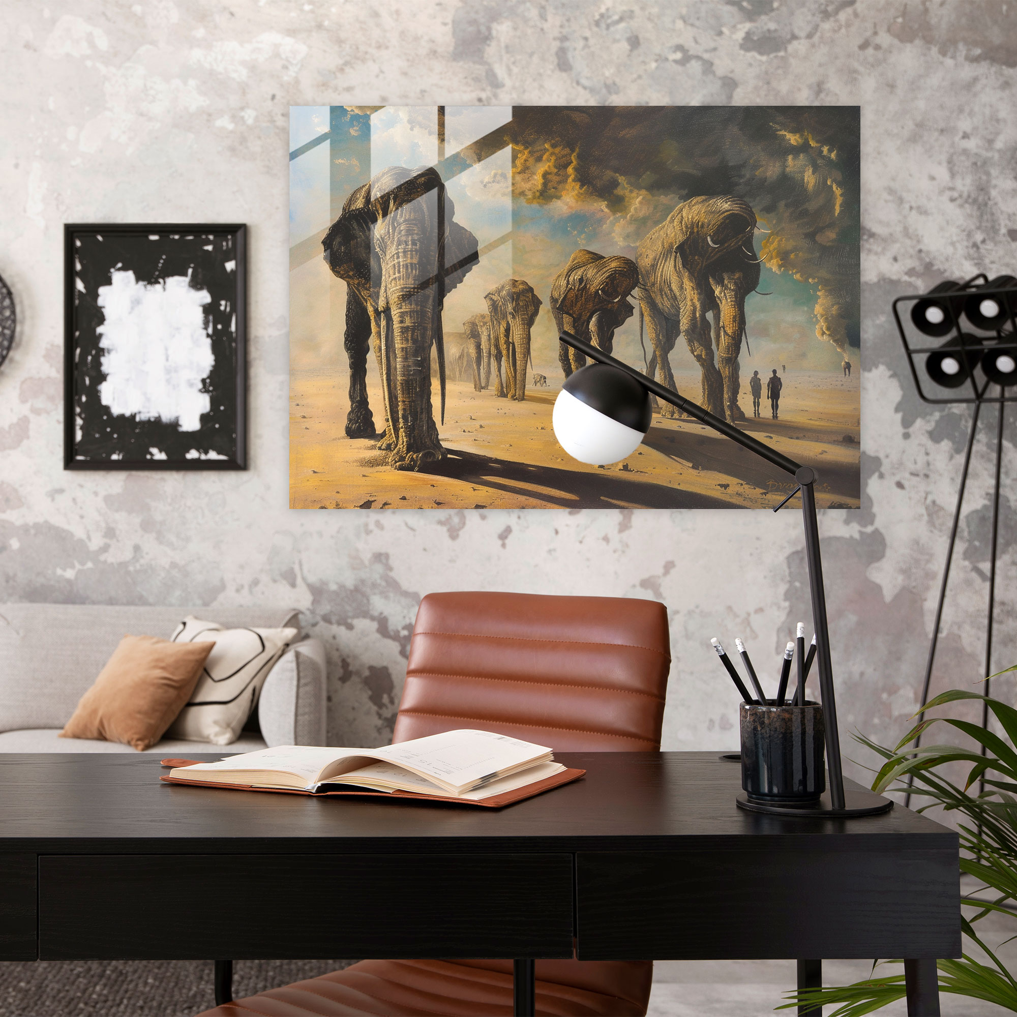The Elephants Glass Wall Art - Salvador Dali, Glass Wall Art, Surrealism, Salvador Dali