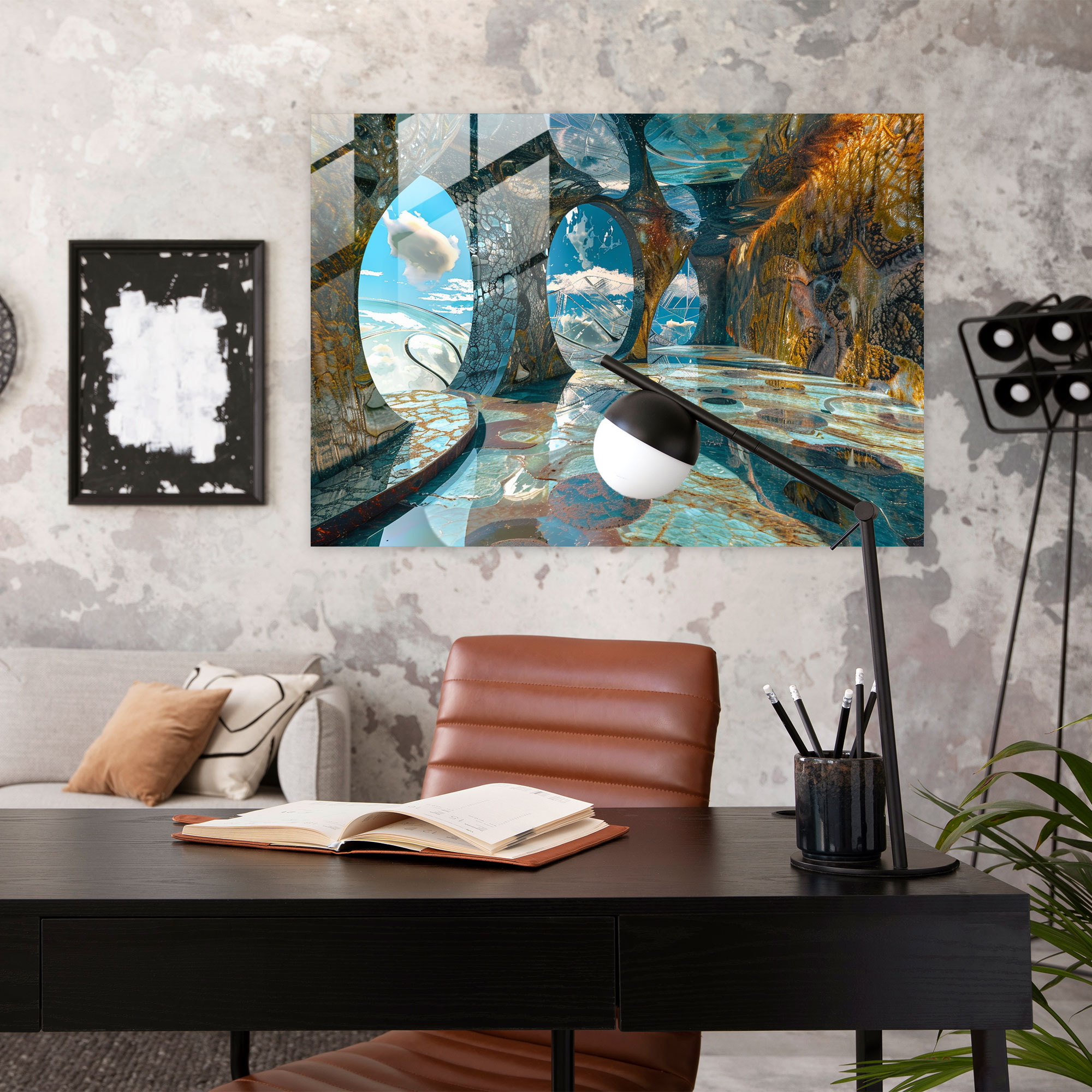 Salvador Dali Surreal Dreamscape Glass Art - Salvador Dali, Glass Art, Home Decoration, Modern Art
