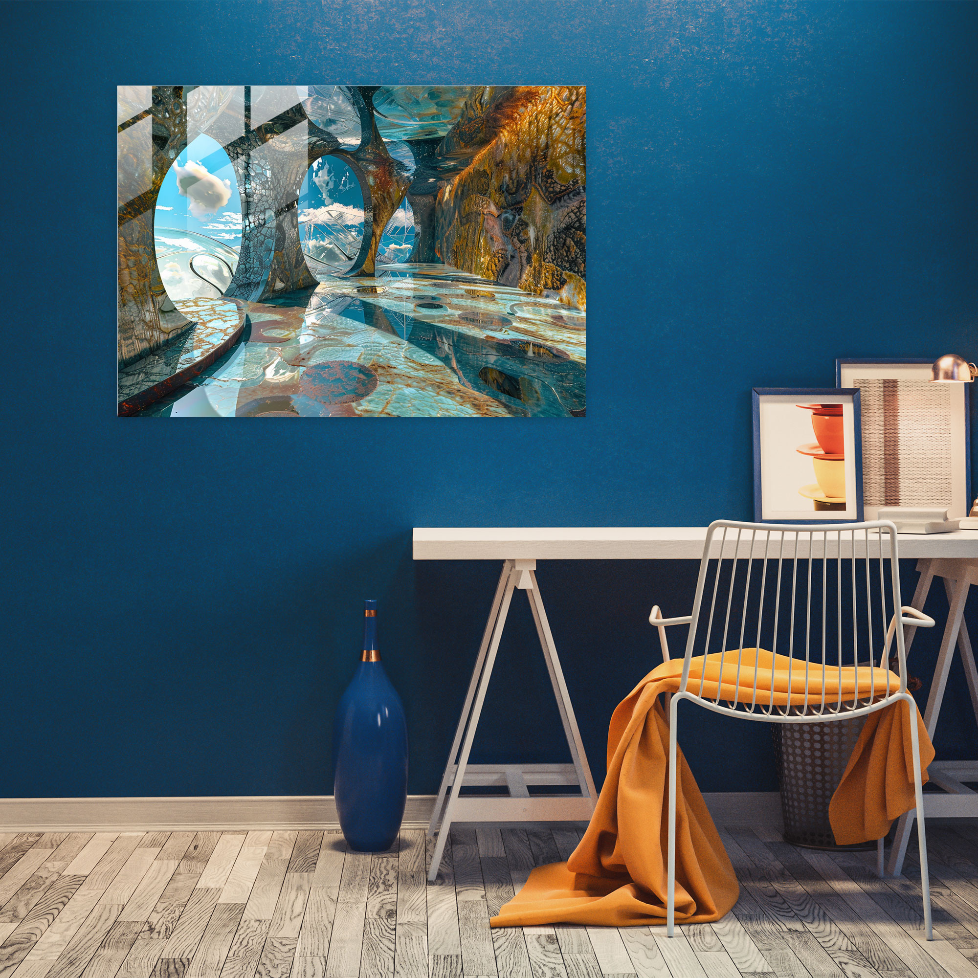 Salvador Dali Surreal Dreamscape Glass Art - Salvador Dali, Glass Art, Home Decoration, Modern Art