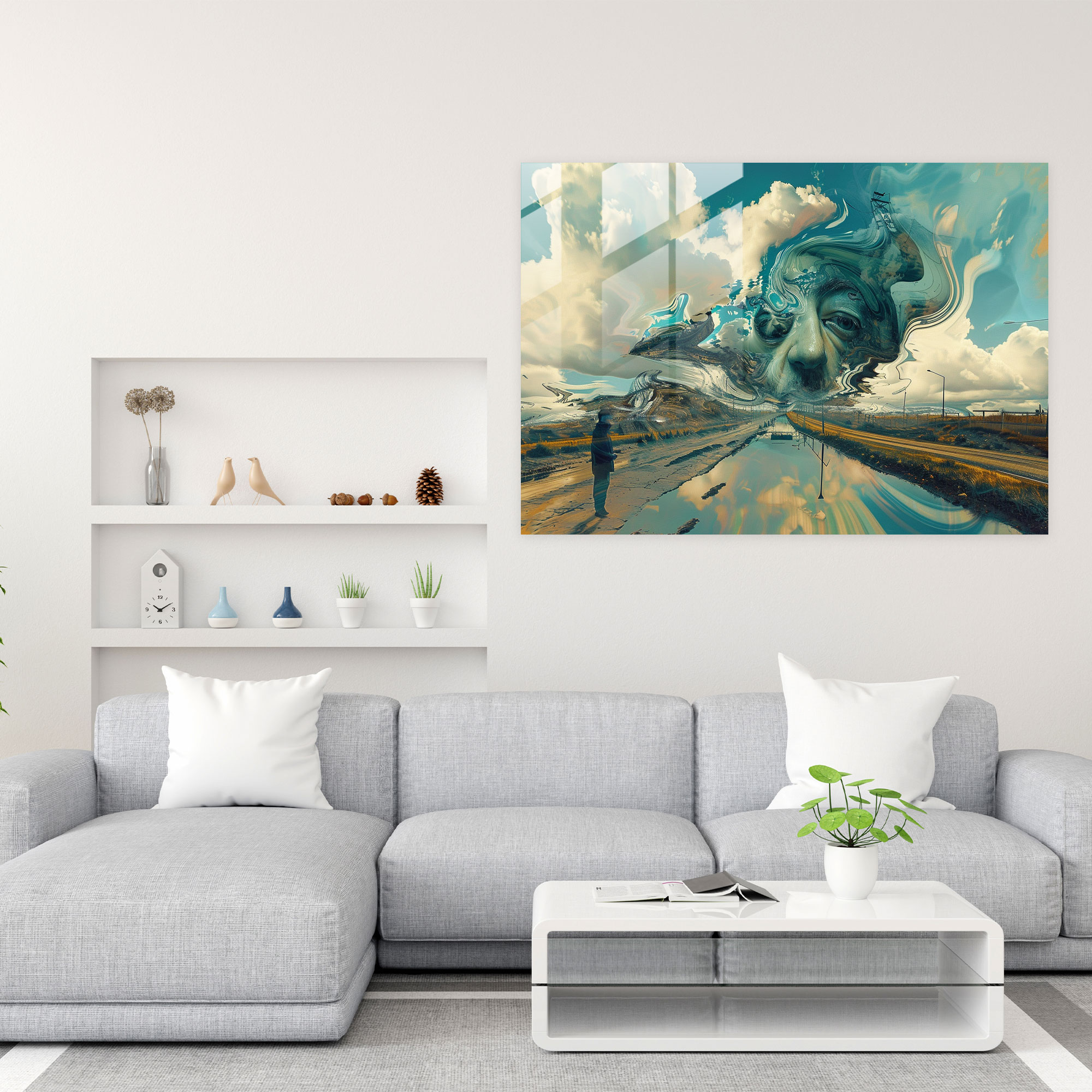 Rüya Gibi Salvador Dali Cam Sanatı - Salvador Dali Cam Sanatı Modern Sanat Duvar Dekorasyonu