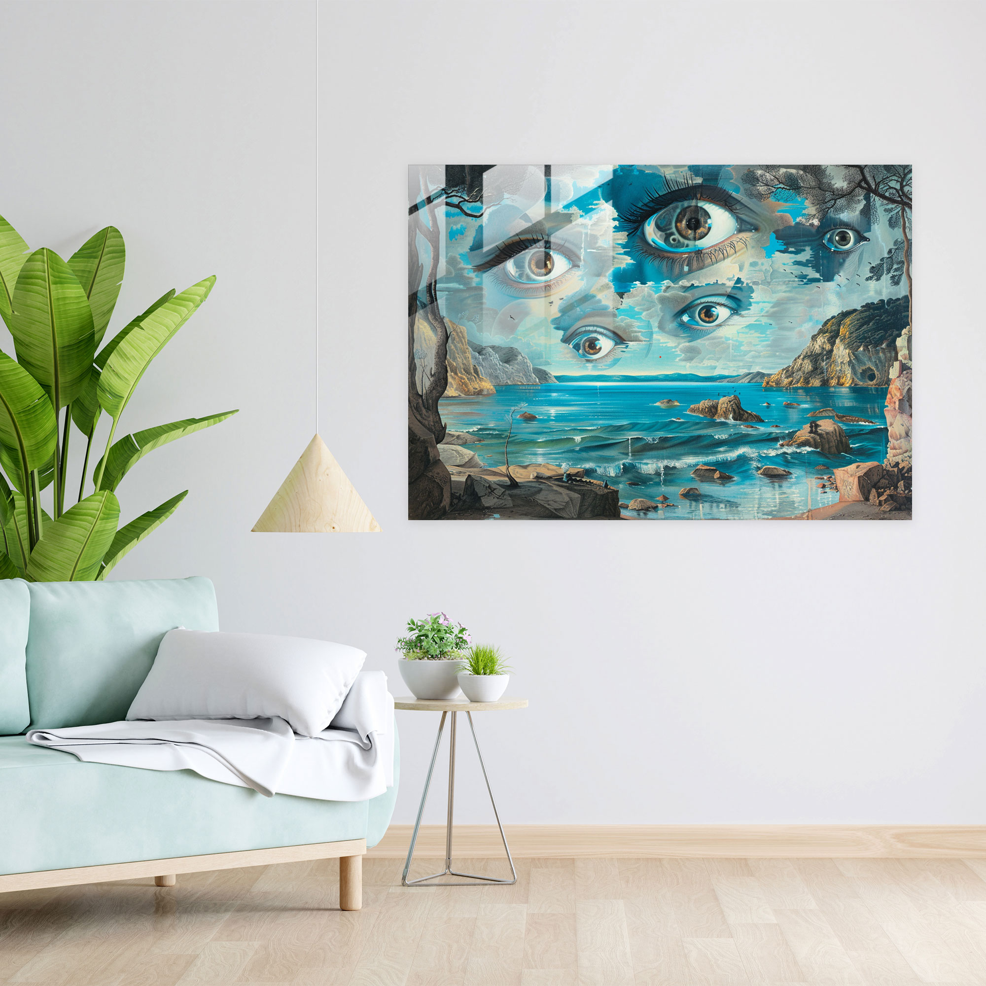 Floating Eyes Glass Wall Art - Salvador Dali, Glass Wall Art, Salvador Dali, Home Decoration