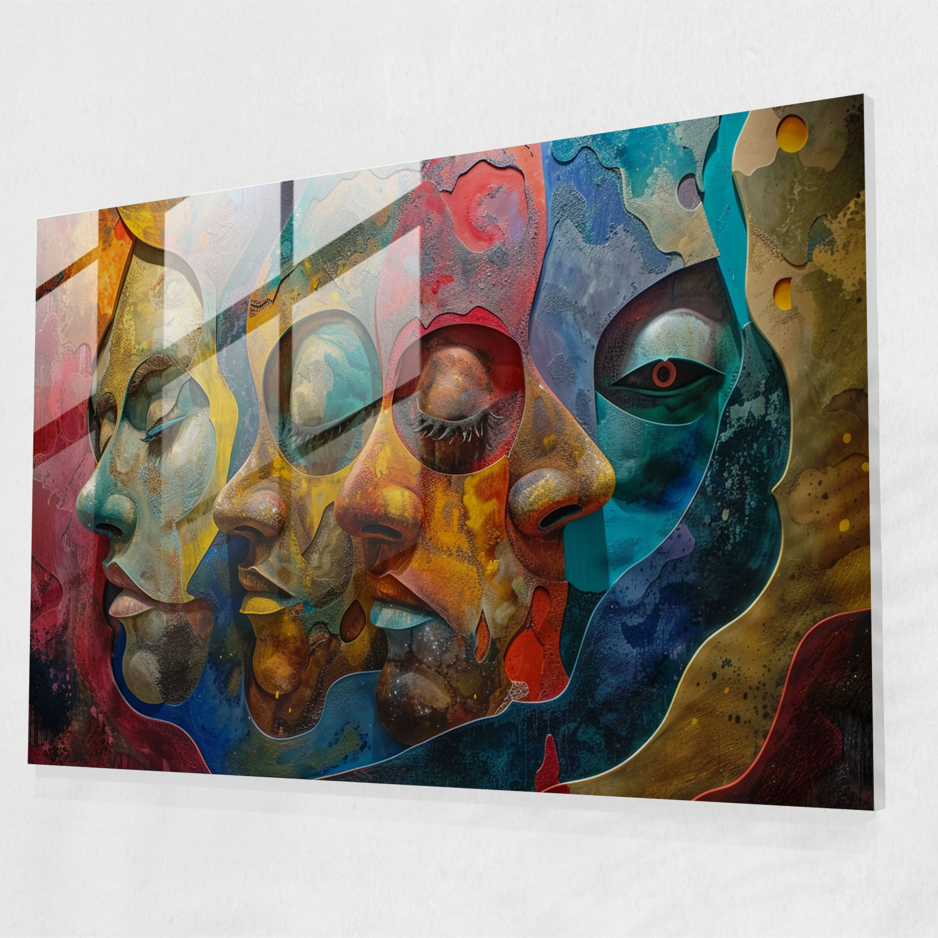 Salvador Dali Glass Art - Moustached Figures - Salvador Dali, Salvador Dali, Modern Art, Surrealism