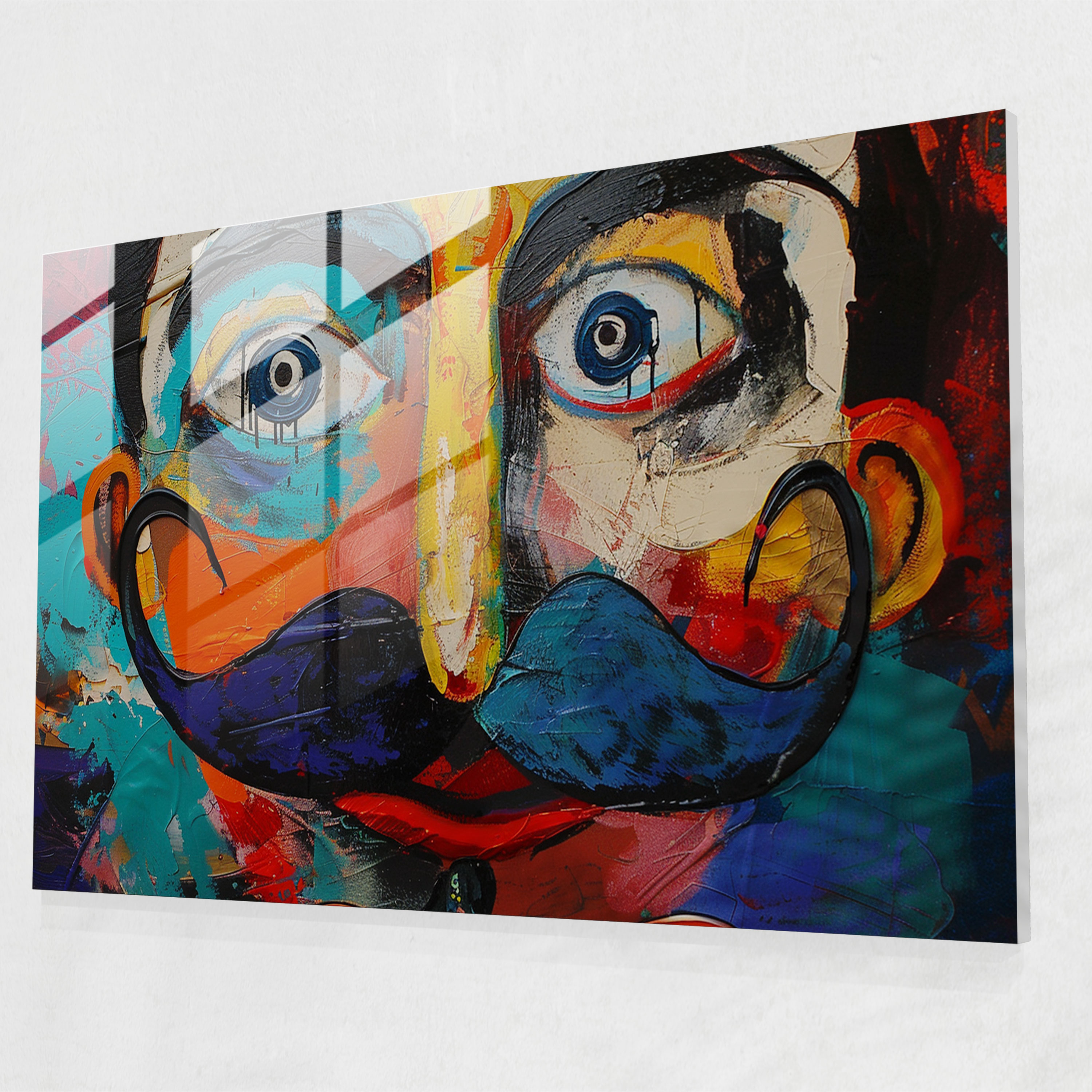 Salvador Dali Modern Art - Mustache Shapes - Salvador Dali, Glass Art, Modern Art, Wall Decoration