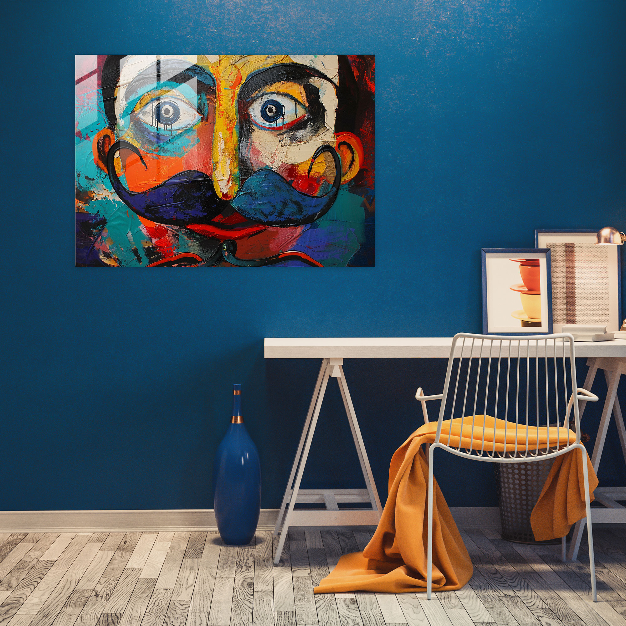 Salvador Dali Modern Art - Mustache Shapes - Salvador Dali, Glass Art, Modern Art, Wall Decoration