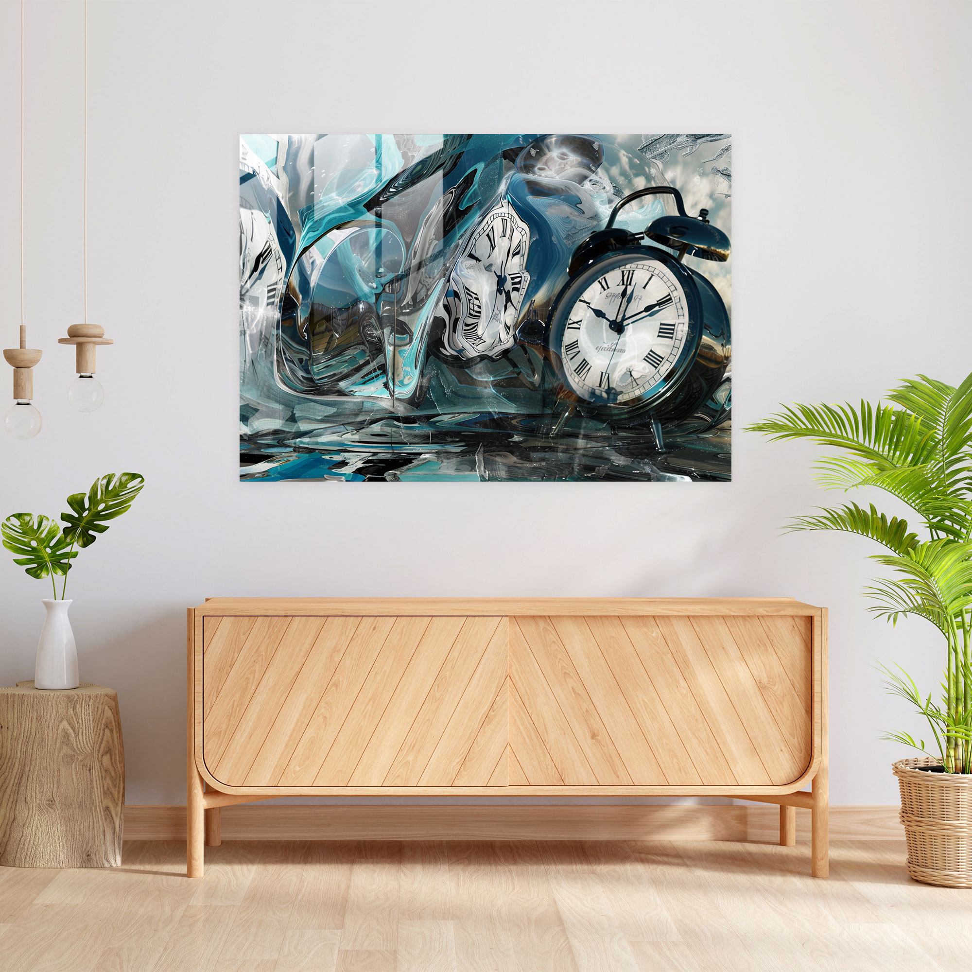 Salvador Dali Melting Clocks Glass Print - Salvador Dali, Home Decoration, Glass Print, Salvador Dali
