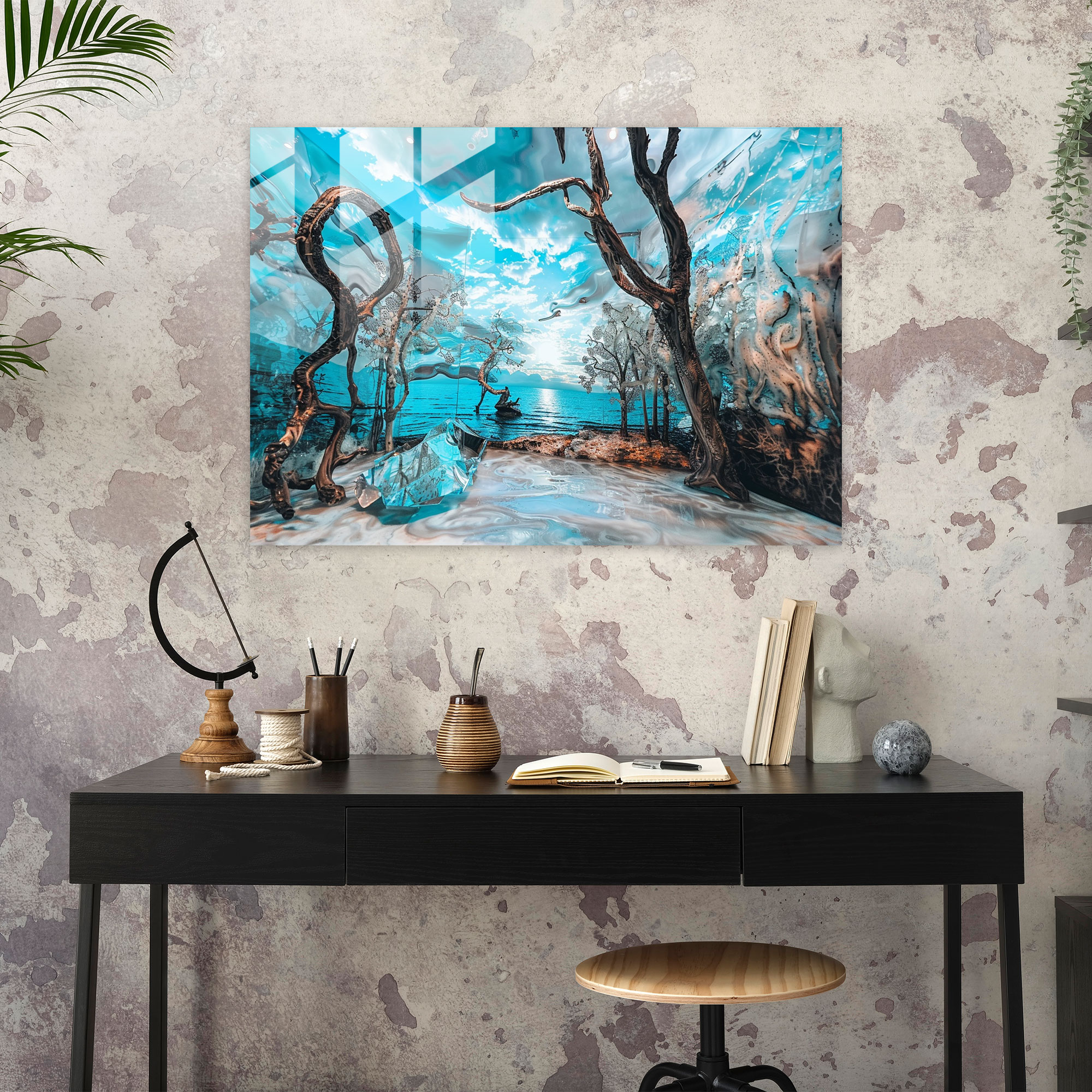 Salvador Dali Surreal Landscape Glass Wall Art - Salvador Dali, Glass Print, Home Decoration, Salvador Dali