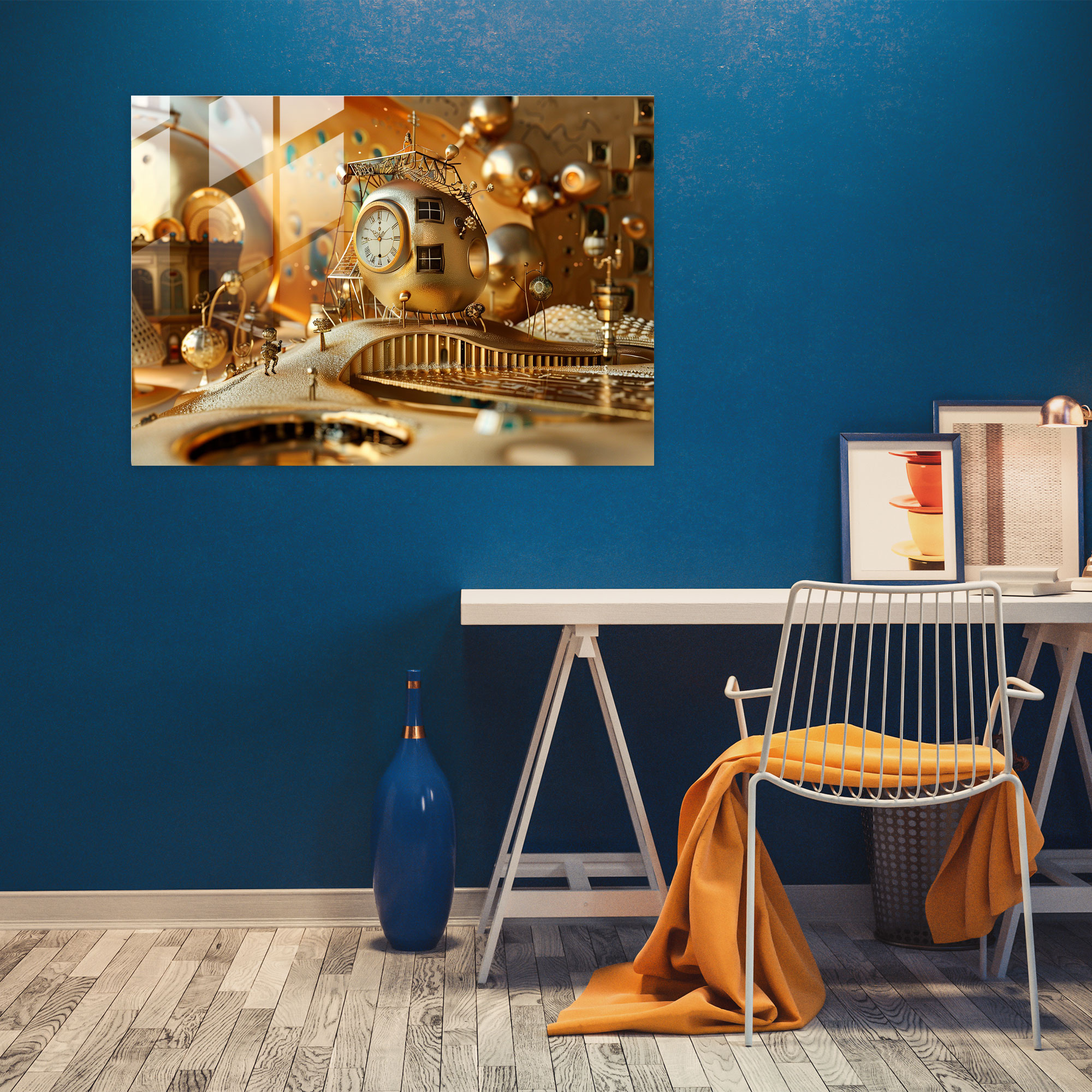 Dali Space And Time Home Decoration Glass Print - Salvador Dali, Glass Print, Home Decoration, Modern Art