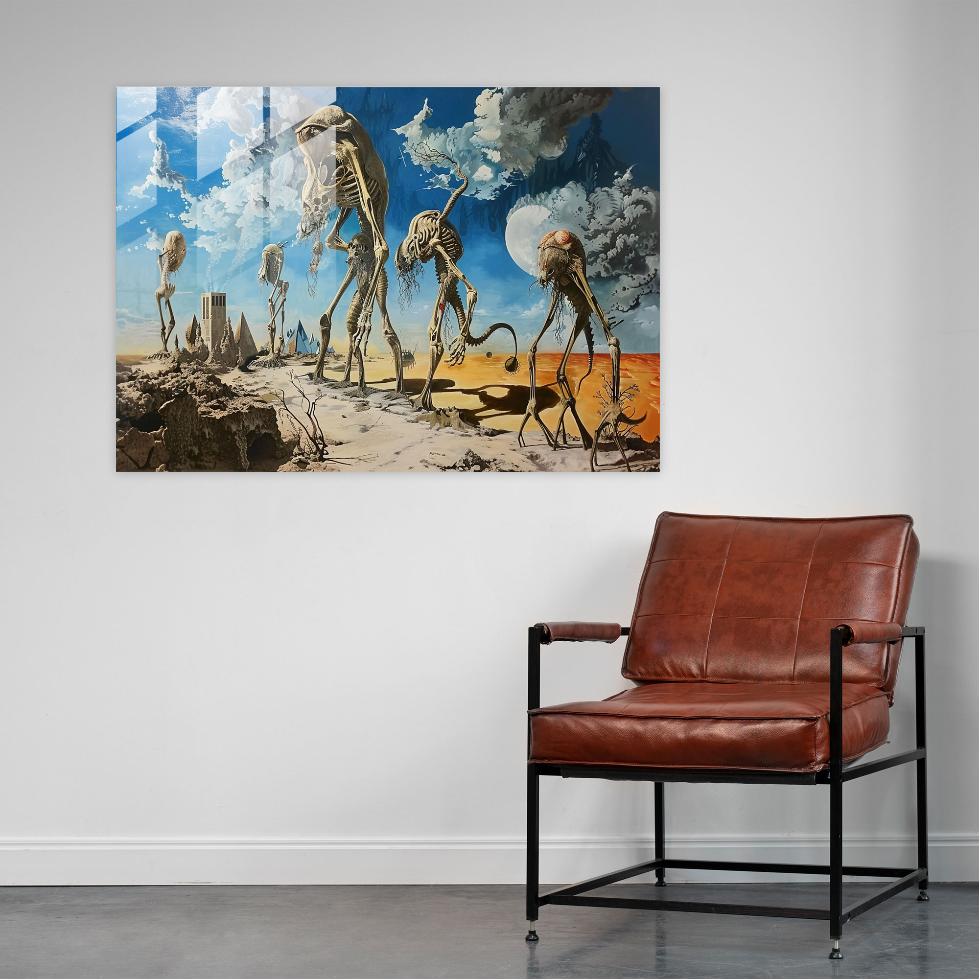 Rüya gibi Salvador Dali Cam Duvar Sanatı - Salvador Dali Ev Dekorasyonu Sürreal Sanat Cam Duvar Sanatı