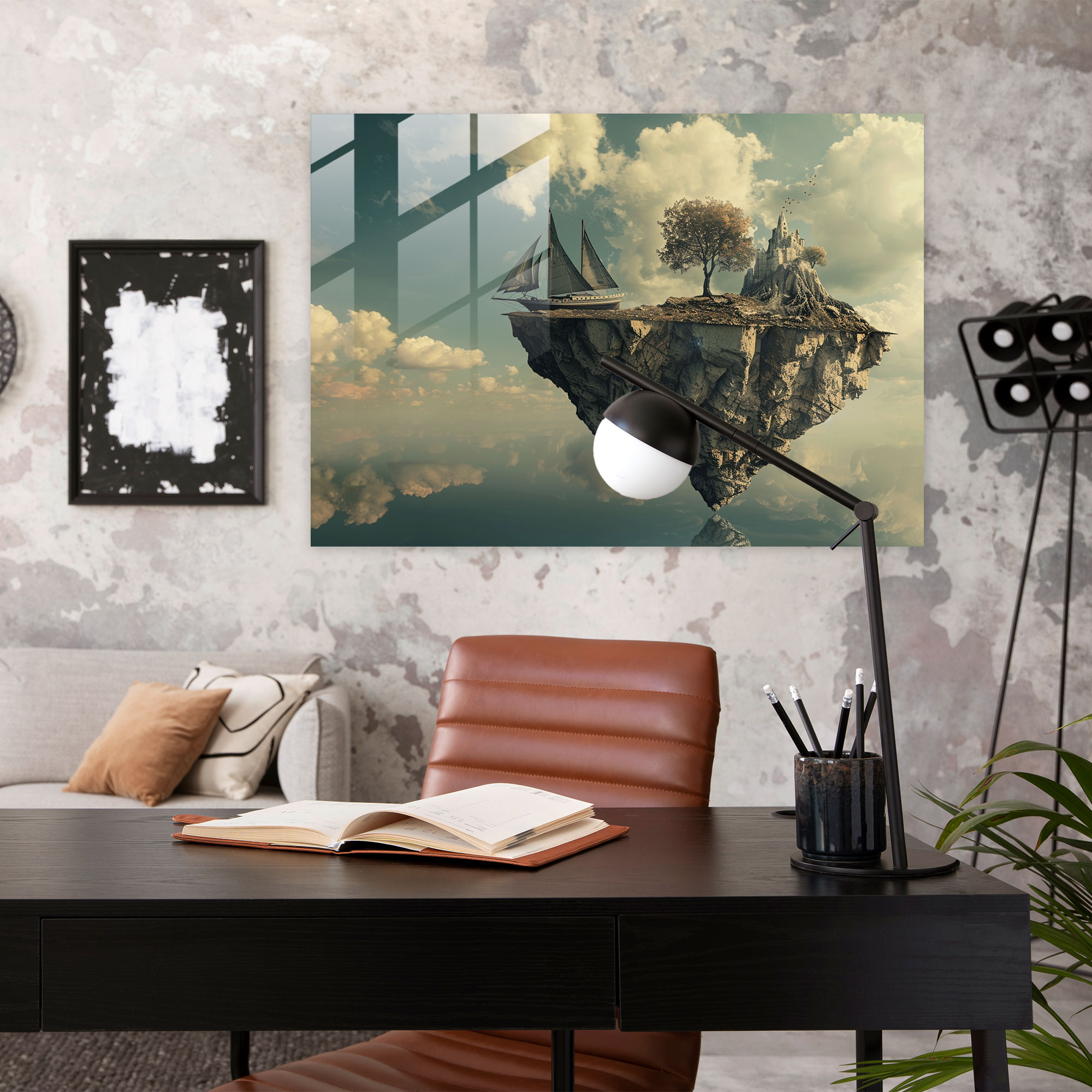 Floating Objects Salvador Dali Glass Art - Salvador Dali, Glass Art, Floating Objects, Surreal Landscapes