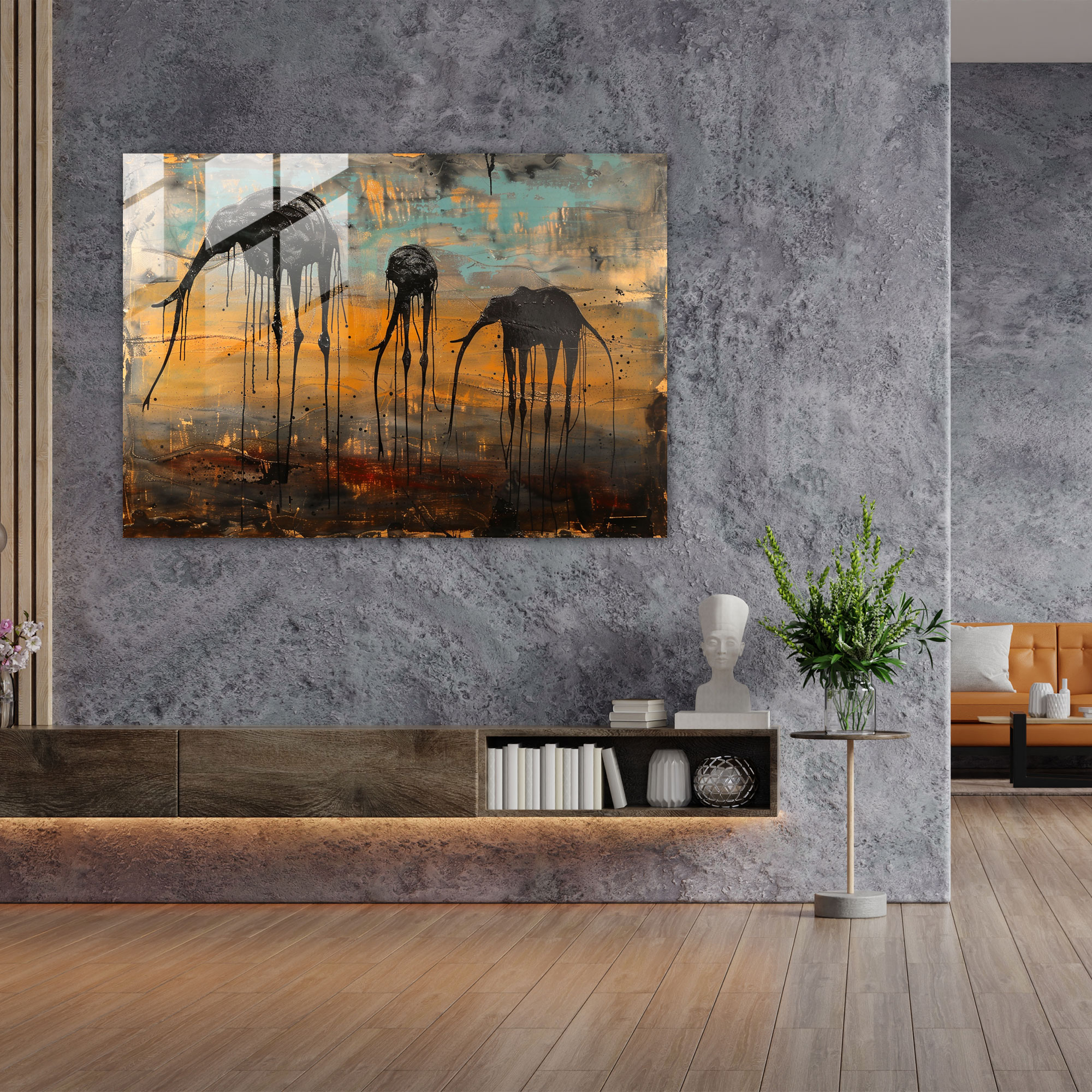 Salvador Dali Elephants Glass Wall Art - Salvador Dali, Elephants, Glass Wall Art, Modern Art