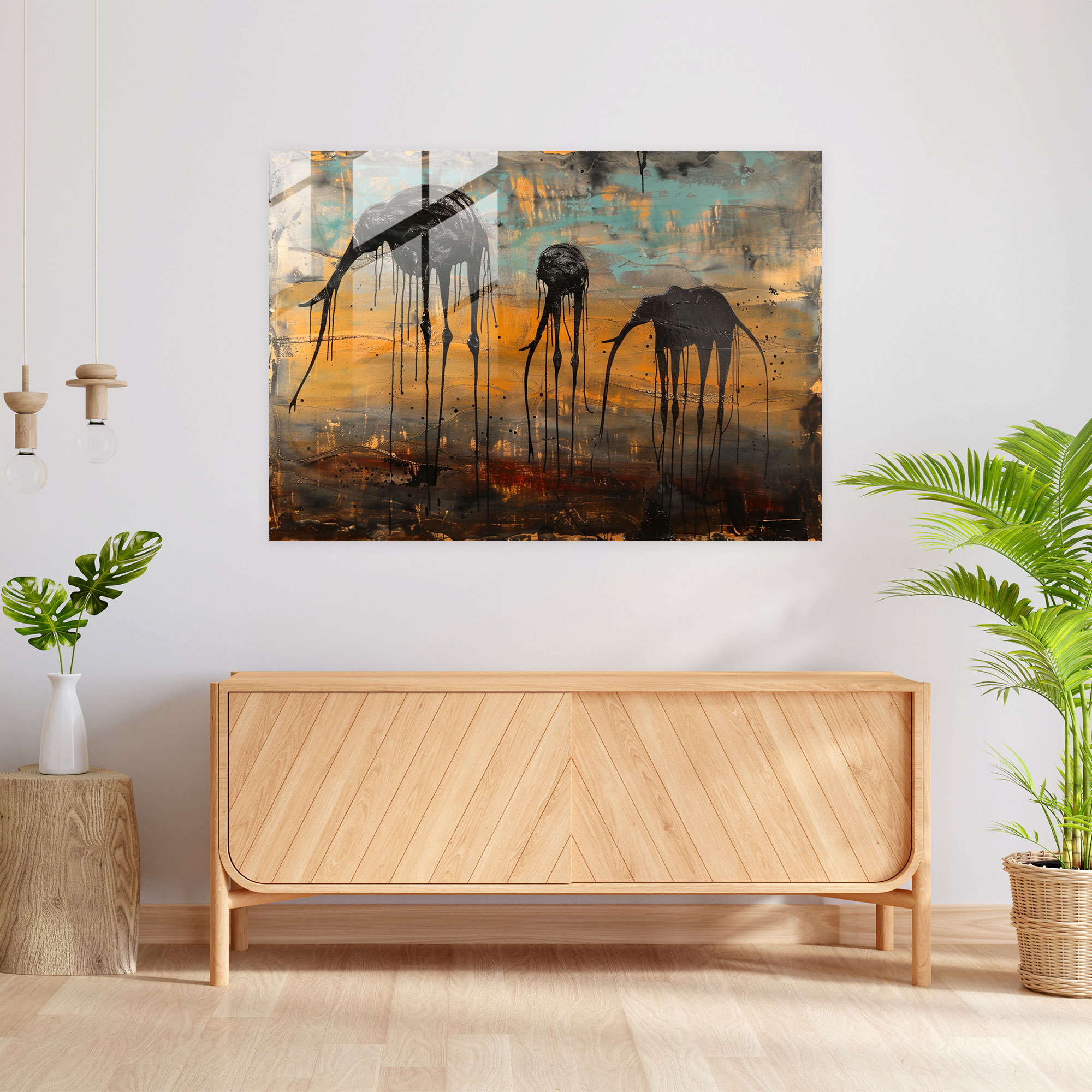 Salvador Dali Elephants Glass Wall Art - Salvador Dali, Elephants, Glass Wall Art, Modern Art