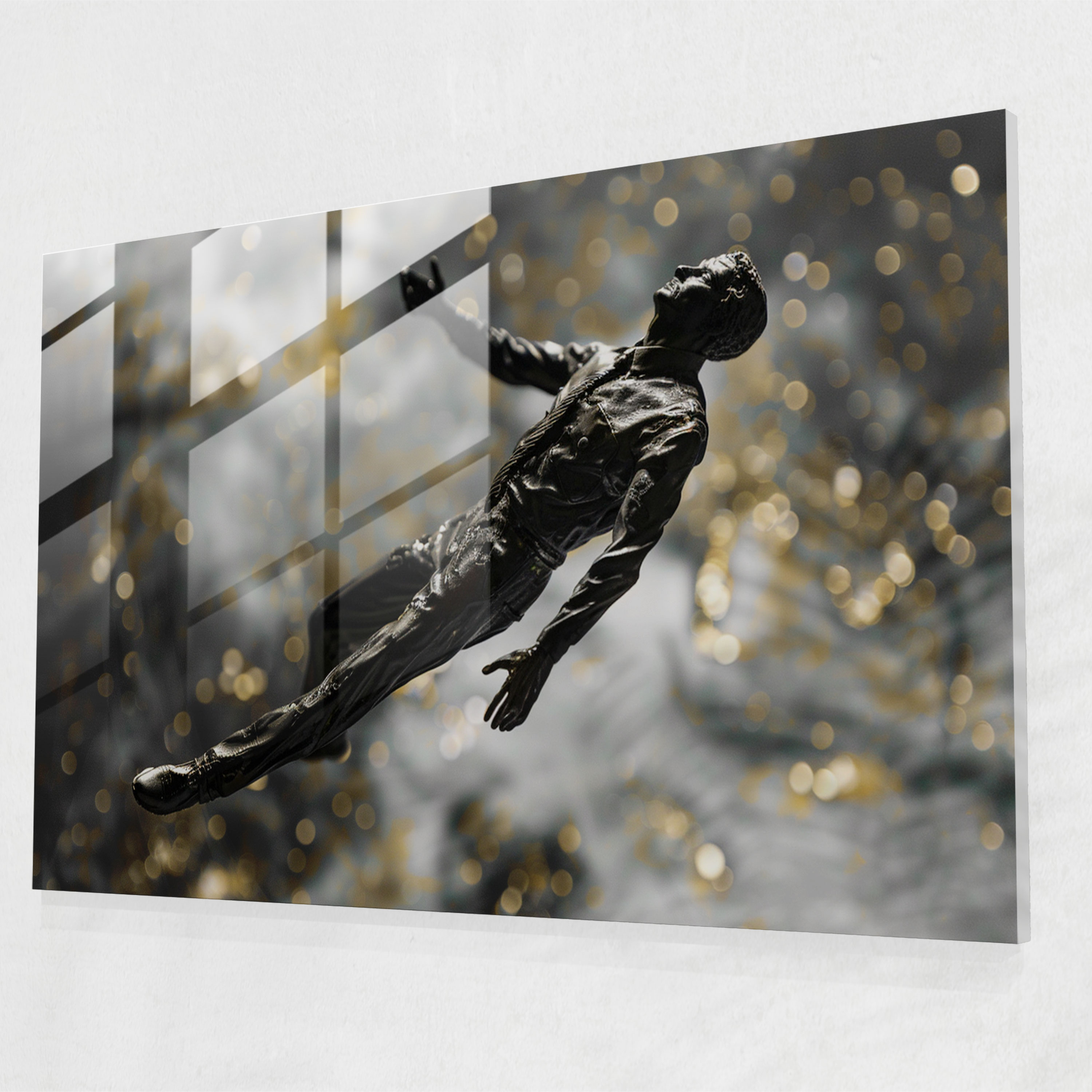 Salvador Dali Floating Figure Home Decoration - Salvador Dali, Floating Figure, Home Decoration, Glass Print