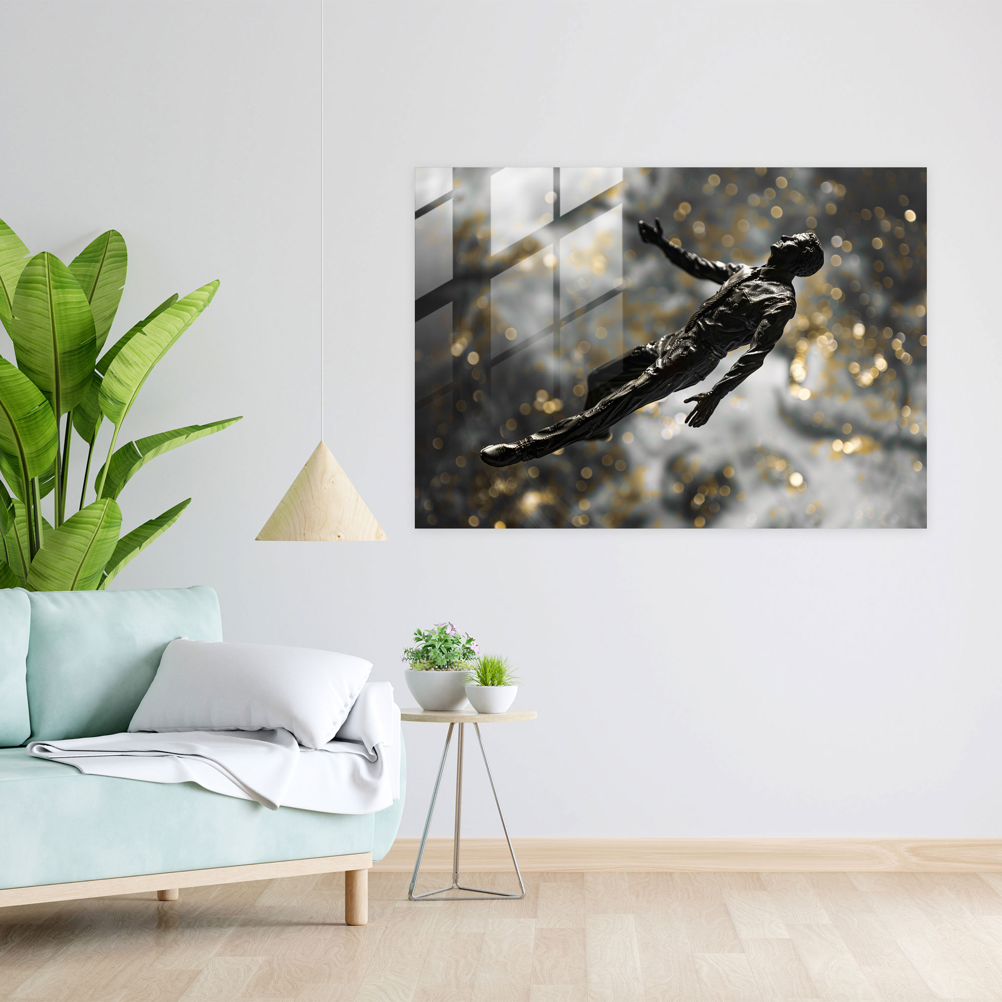 Salvador Dali Floating Figure Home Decoration - Salvador Dali, Floating Figure, Home Decoration, Glass Print