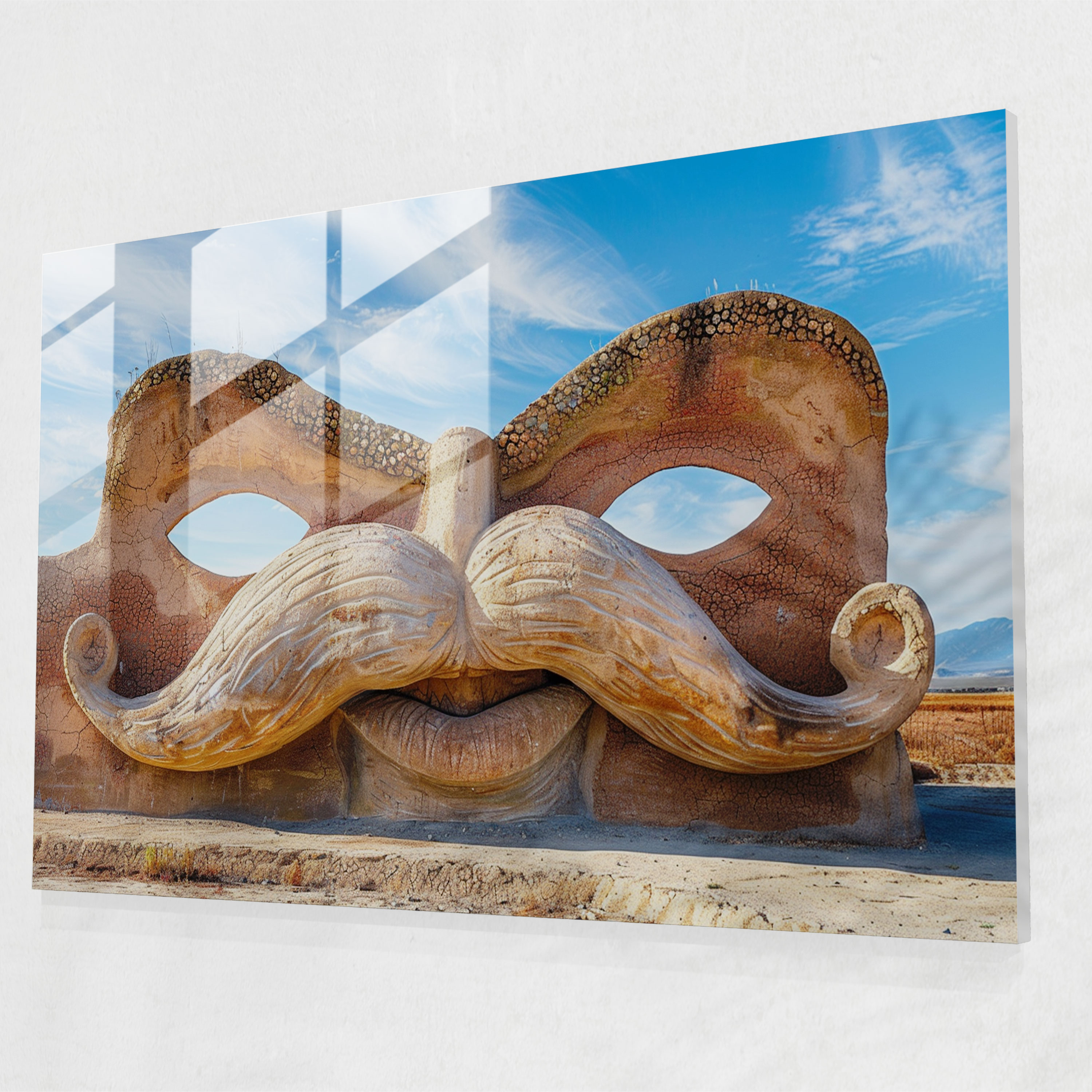 Salvador Dali Mustache Desert Wall Decoration - Salvador Dali, Wall Decoration, Salvador Dali, Desert Landscape