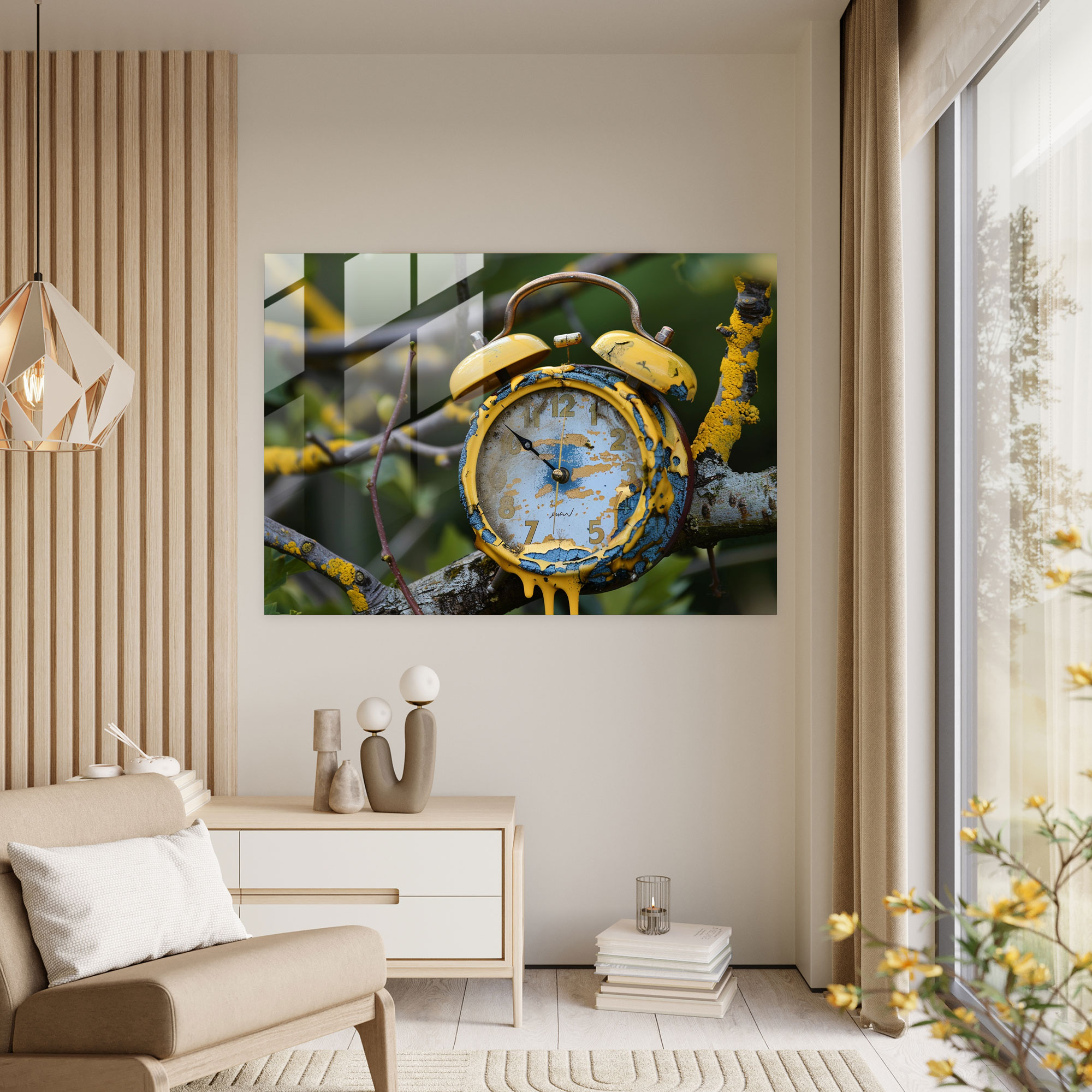 Salvador Dali Melting Clock Glass Print - Salvador Dali, Glass Art, Home Decoration, Glass Wall Art