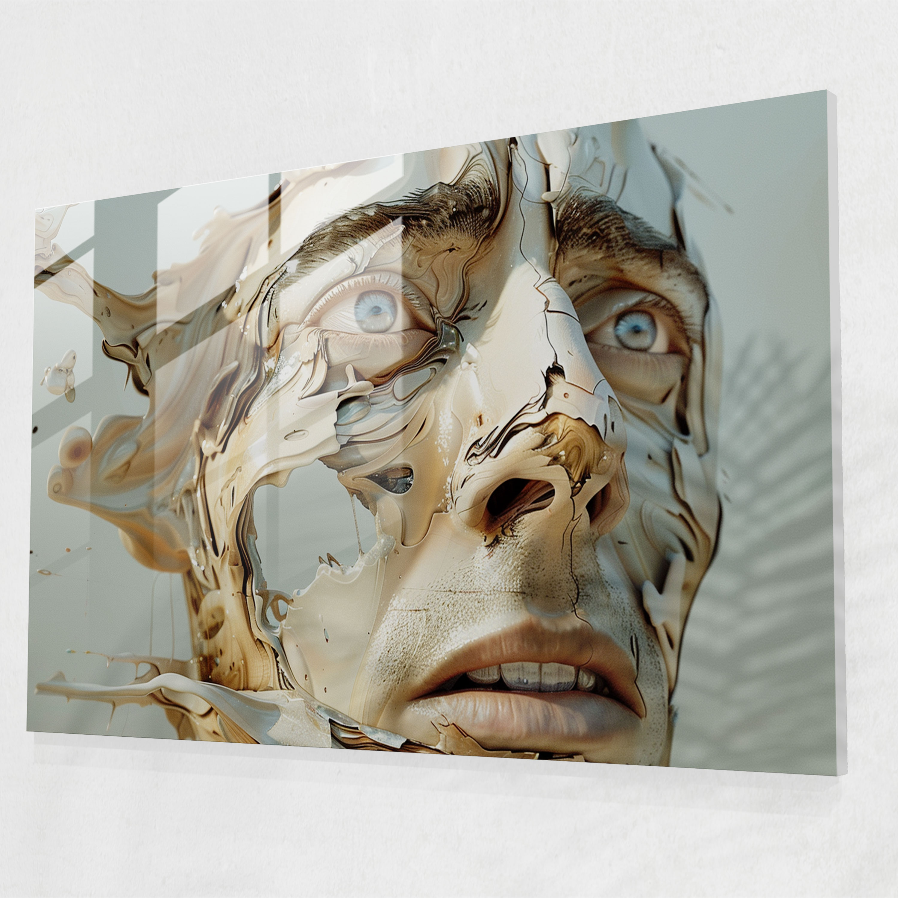 Surreal Portrait Glass Print Home Decoration - Salvador Dali, Salvador Dali, Modern Art, Glass Art
