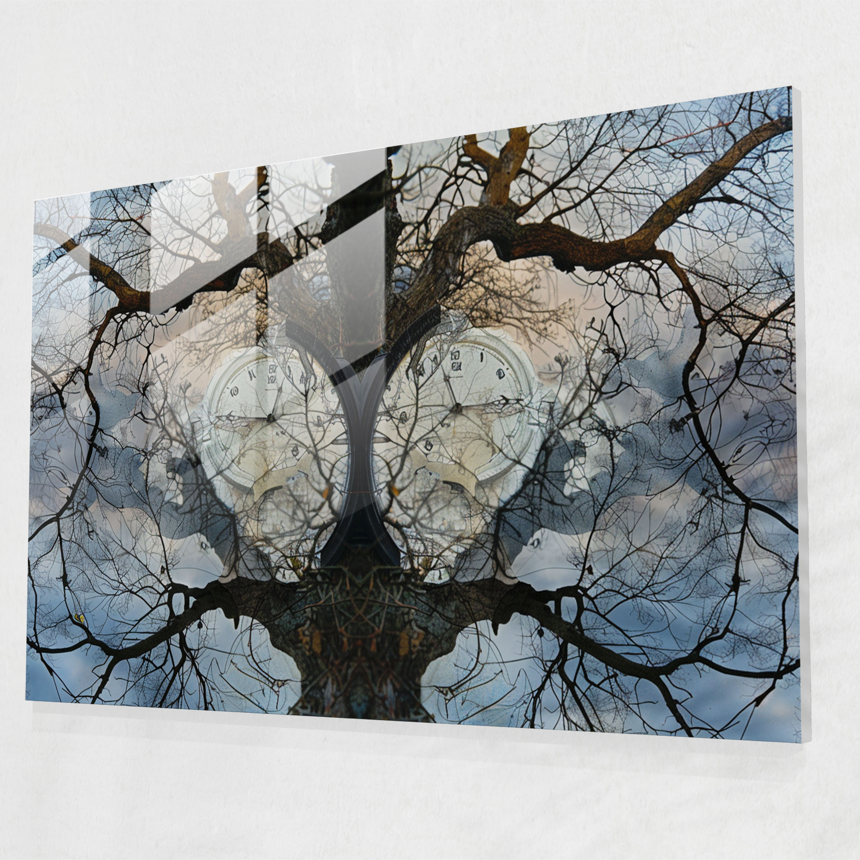 Salvador Dali Distorted Clocks Glass Wall Art - Salvador Dali, Home Decoration, Surrealism, Salvador Dali