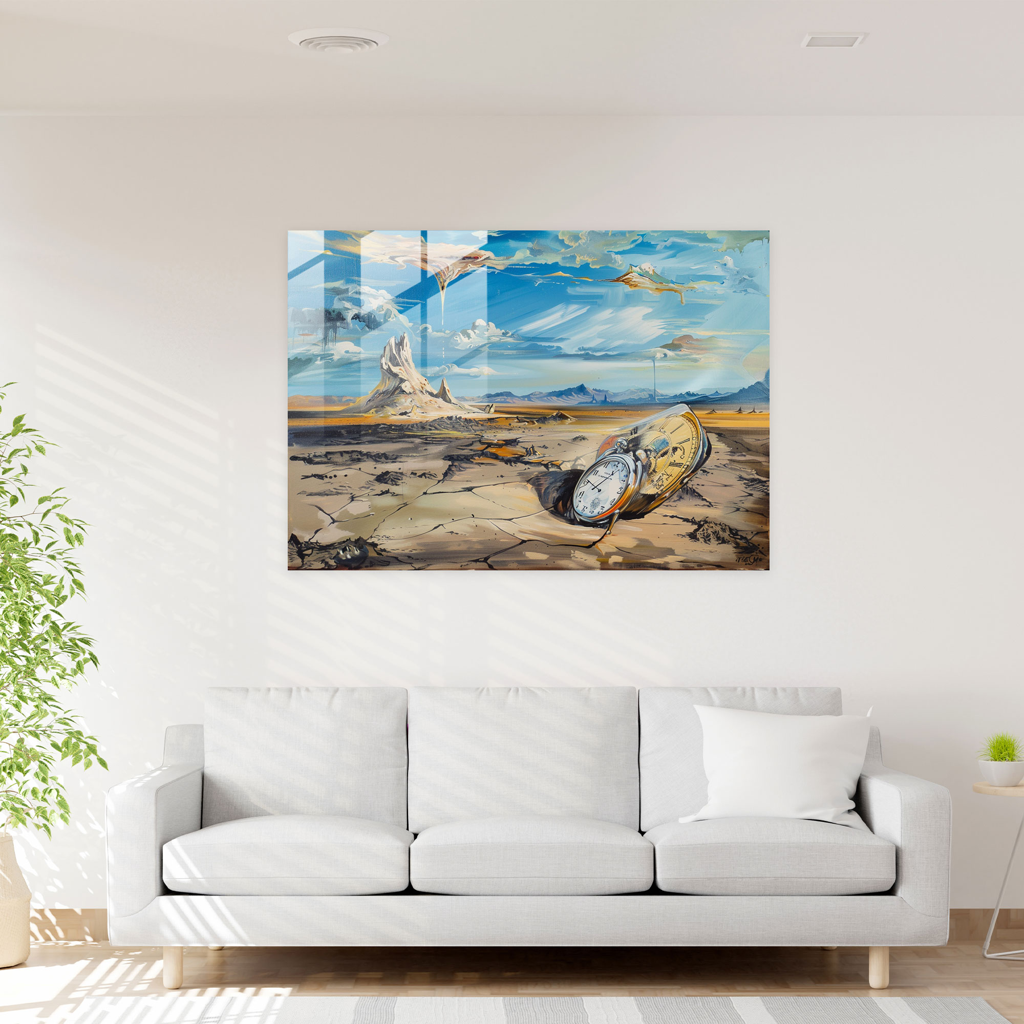 Melting Clock Glass Wall Art - Salvador Dali, Salvador Dali, Glass Wall Art, Melting Clock